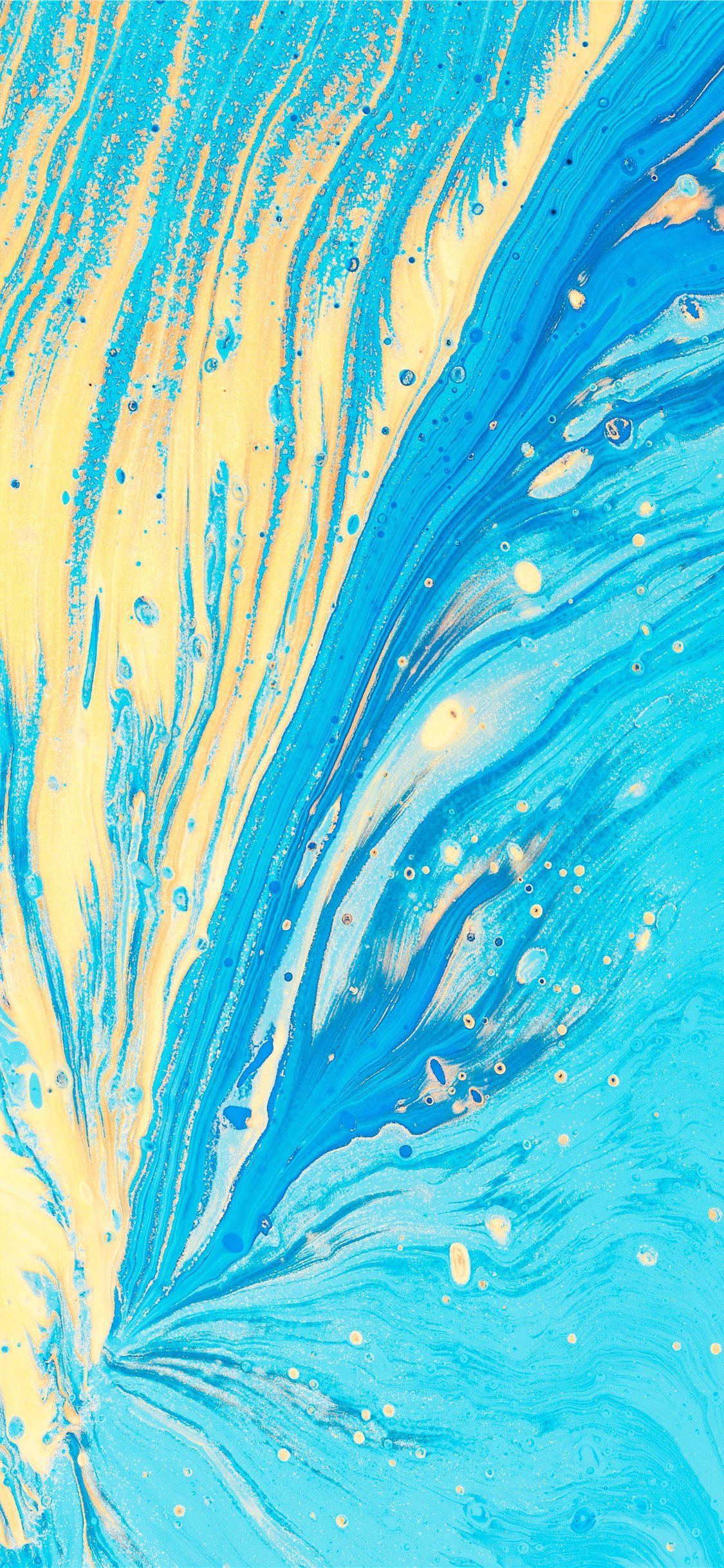blue and yellow abstract artwork iPhone X Wallpaper. HD ipad wallpaper, Ocean texture, Blue art prints
