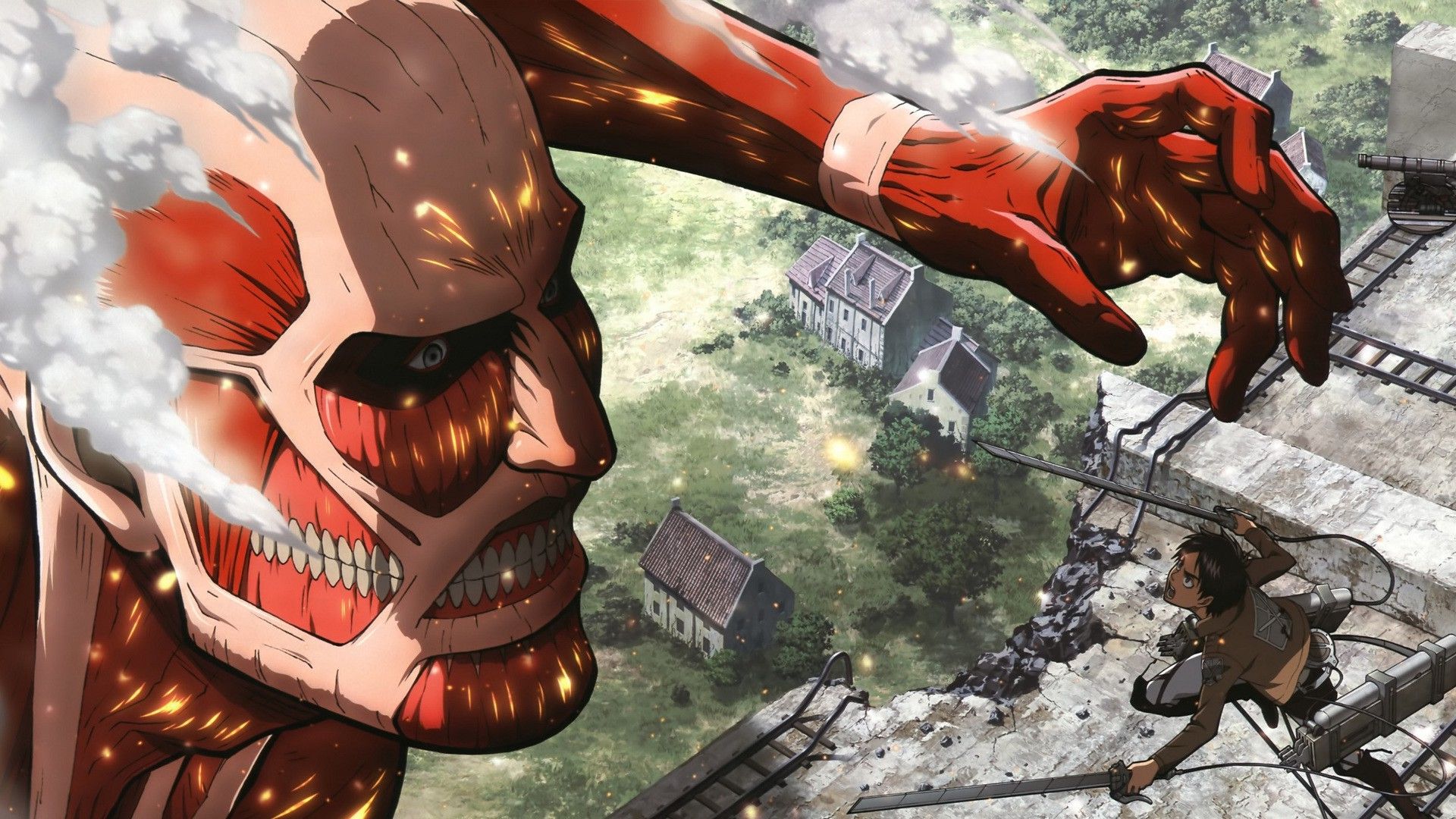 Shingeki No Kyojin, Anime, Colossal Titan Wallpaper HD / Desktop and Mobile Background