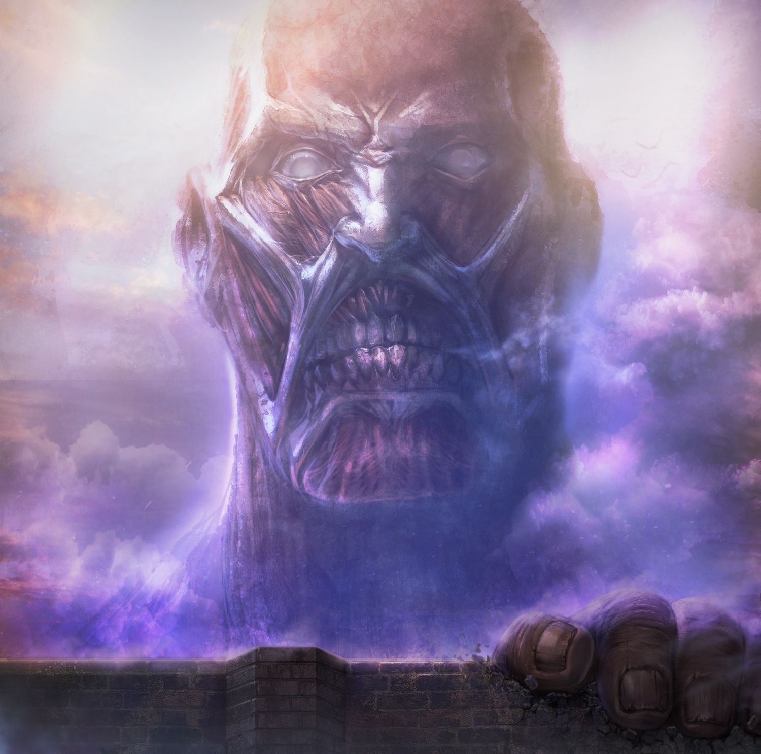 Colossal Titan on Titan Anime Image Board
