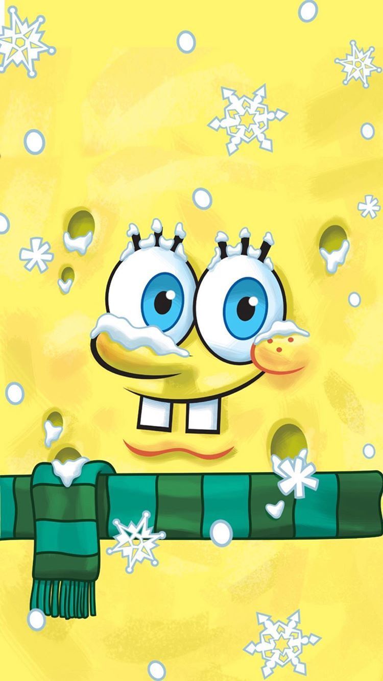 Snowy day. Spongebob wallpaper, Spongebob time cards, Cute christmas wallpaper