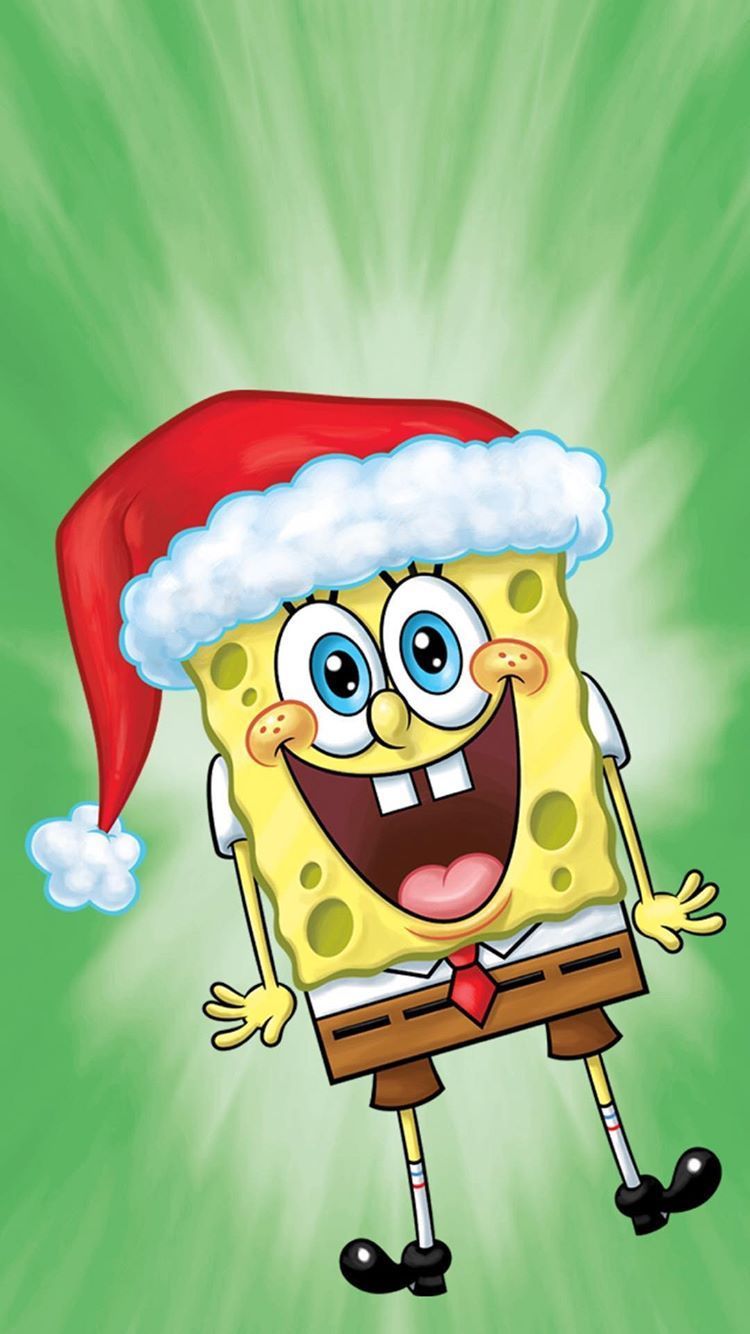 It's Santa!. Spongebob wallpaper, Christmas wallpaper iphone cute, Christmas cartoon characters