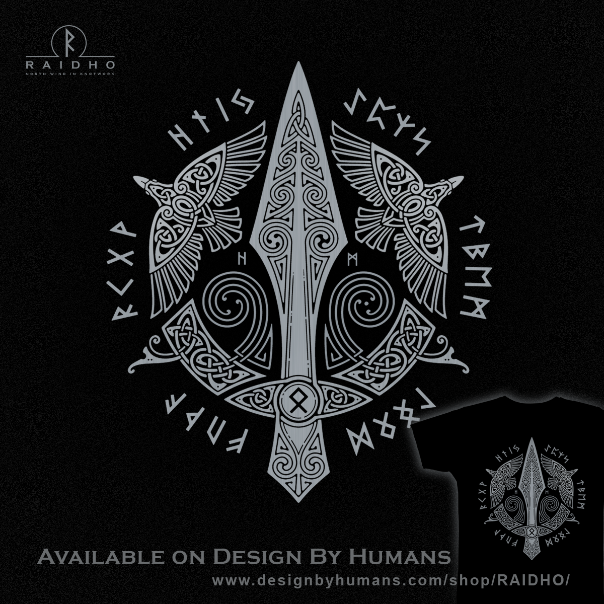 GUNGNIR Men's Perfect Tee By RAIDHO By Humans. Viking symbols, Viking tattoos, Rune tattoo