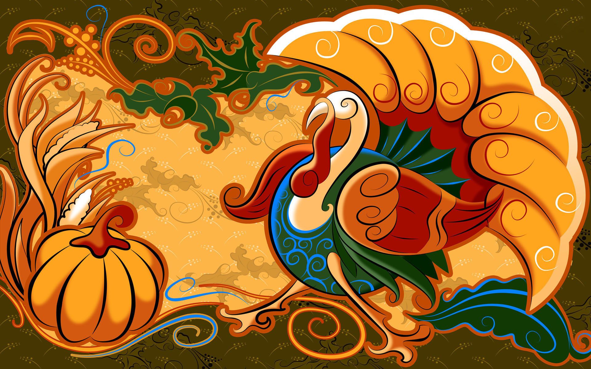 Thanksgiving Turkey Art Wallpapers - Wallpaper Cave