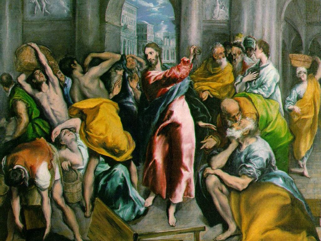 My Free Wallpaper Wallpaper, El Greco Driving the Traders from the Temple