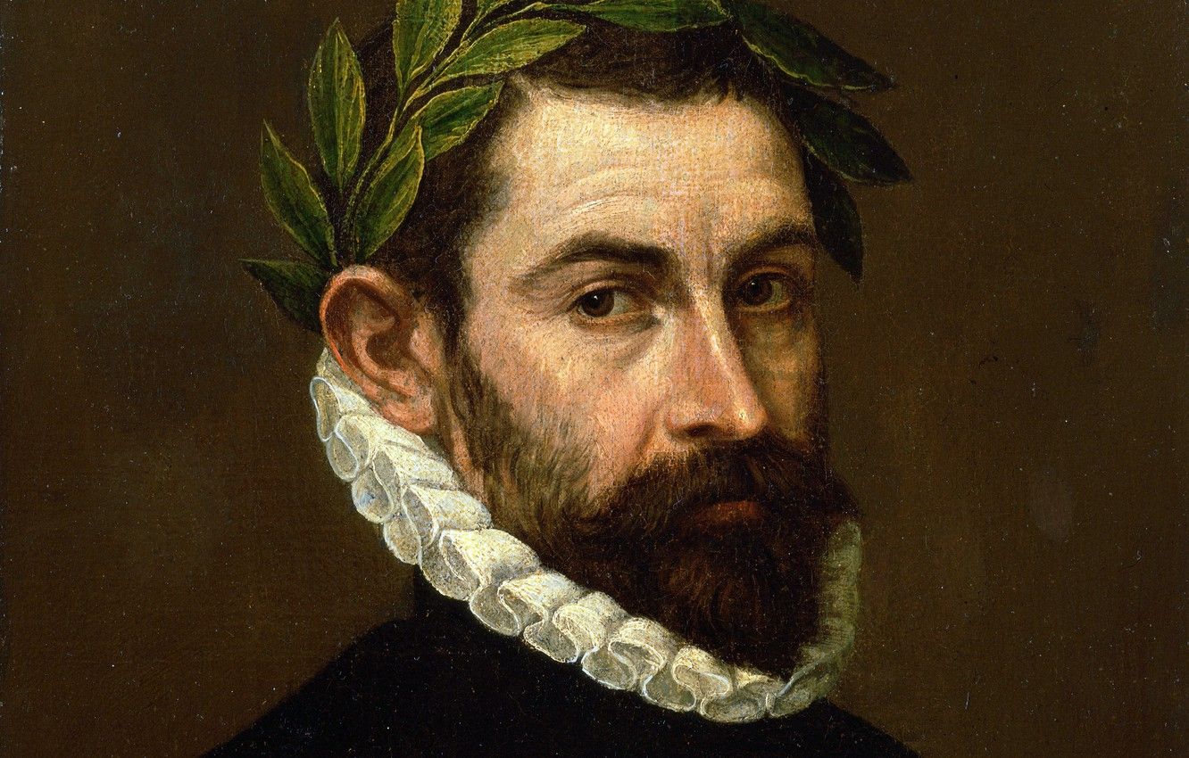 Wallpaper picture, El Greco, Laurel wreath, Portrait of the Poet Alonso zúñiga and Ercilia image for desktop, section живопись