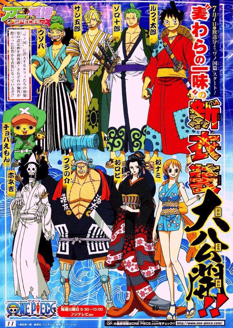 One Piece Wano Country arc anime character designs