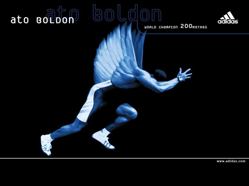 Download Wallpaper black angel adidas ato boldon, 1024x Sprinter Ato Boldon Champion 200 metres