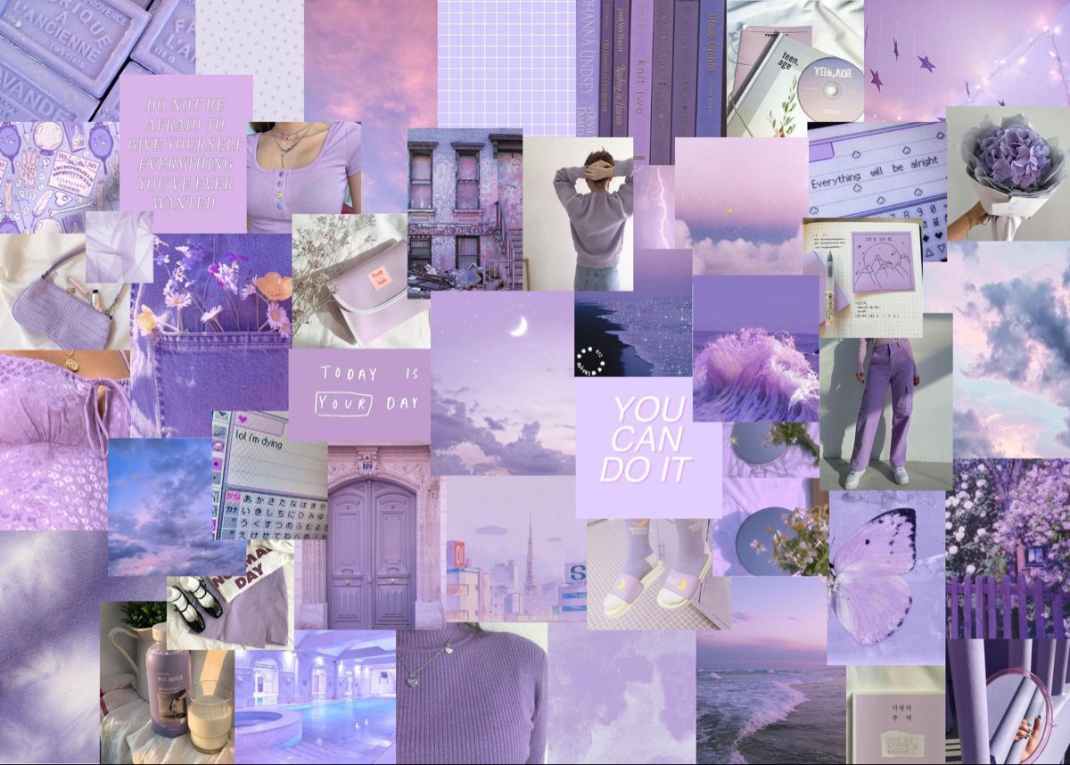 Custom Aesthetic Collage Wallpaper Custom Aesthetic Collage. Etsy. Aesthetic desktop wallpaper, Wallpaper notebook, Lavender aesthetic