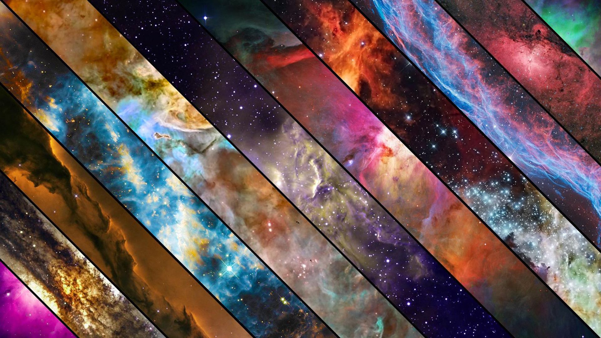Abstract Space Nebula Collage HD Wallpaperx1080