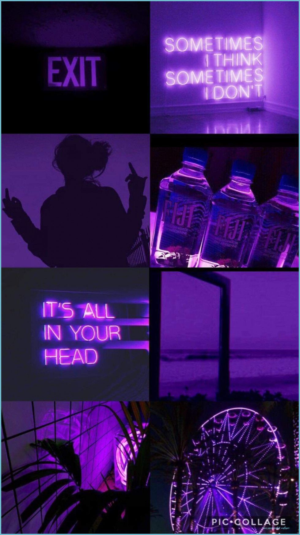 Aesthetic #neon #purple #edit #collage #inspiration Aesthetic Purple Aesthetic Wallpaper