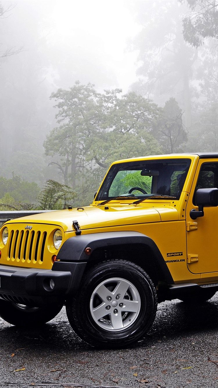 Jeep Wrangler Yellow Car 828x1792 IPhone 11 XR Wallpaper, Background, Picture, Image