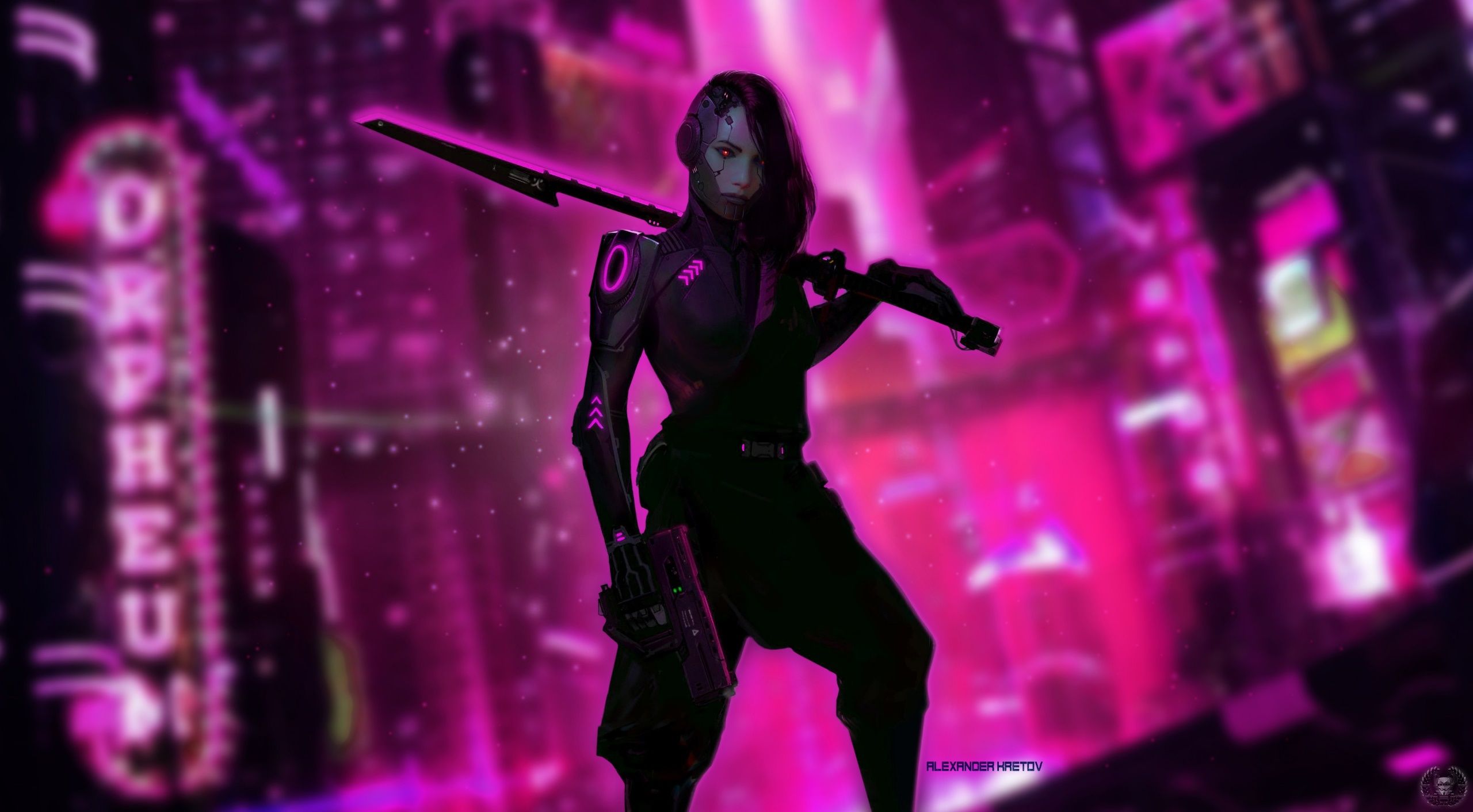 Cyberpunk Girl Digital Art, HD Artist, 4k Wallpaper, Image, Background, Photo and Picture