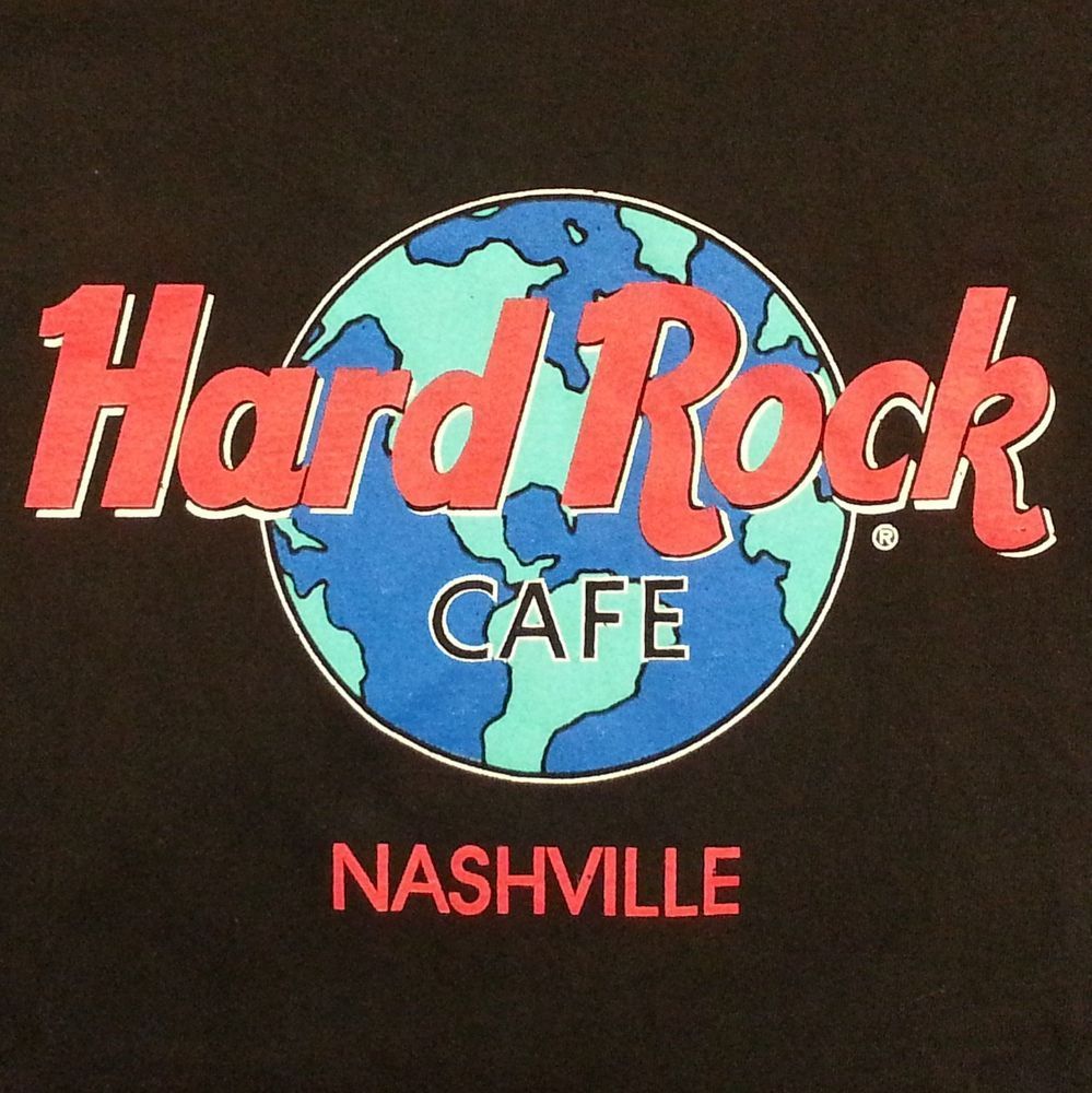 Hard Rock Cafe T Shirt Large Mens Nashville Earth Globe Black TN Country Music #HardRockCafe #GraphicTee #ArtieB. Hard rock cafe, Hard rock, Men's graphic t shirt
