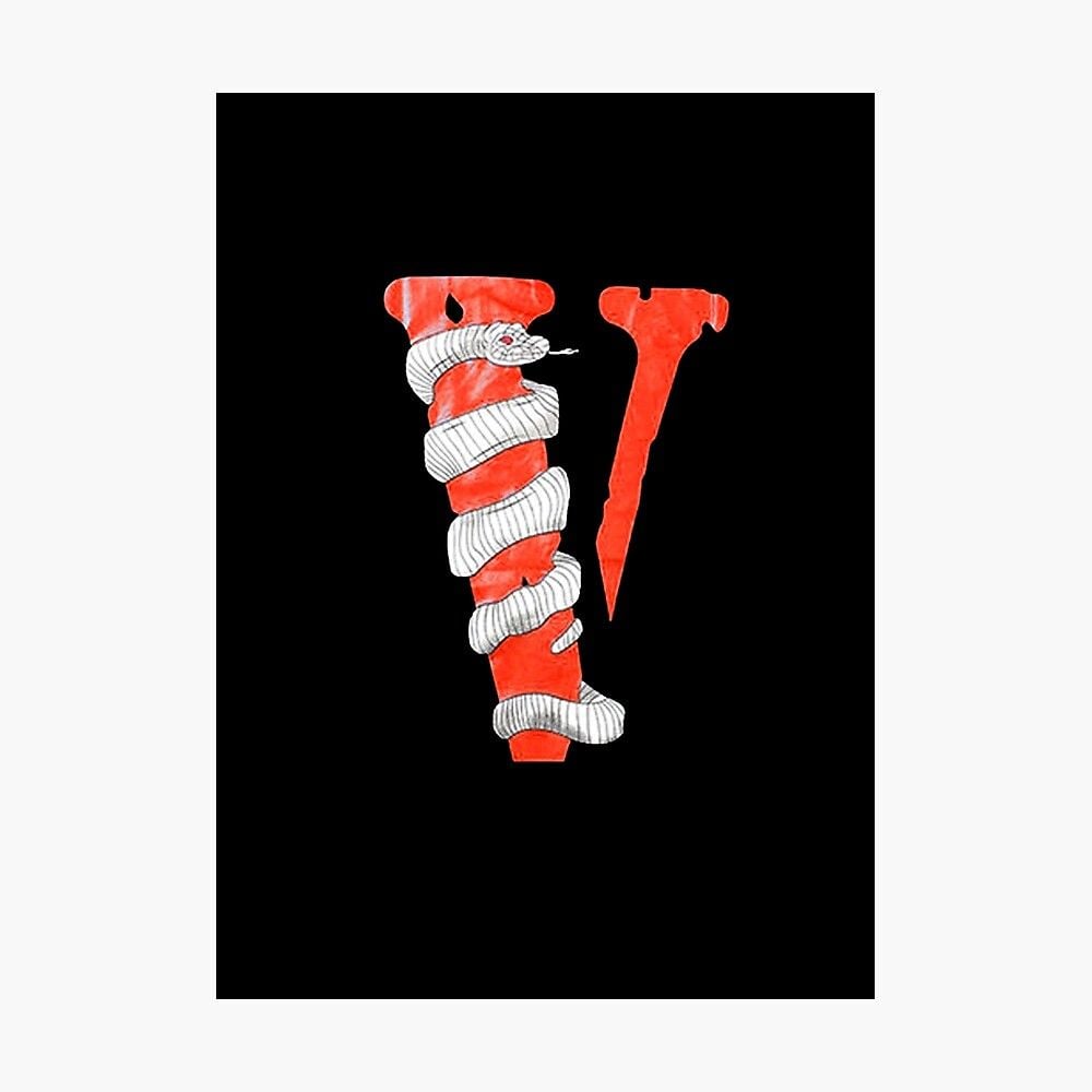 Vlone Tide Big Red V Letter Printing, Python Venom Poster