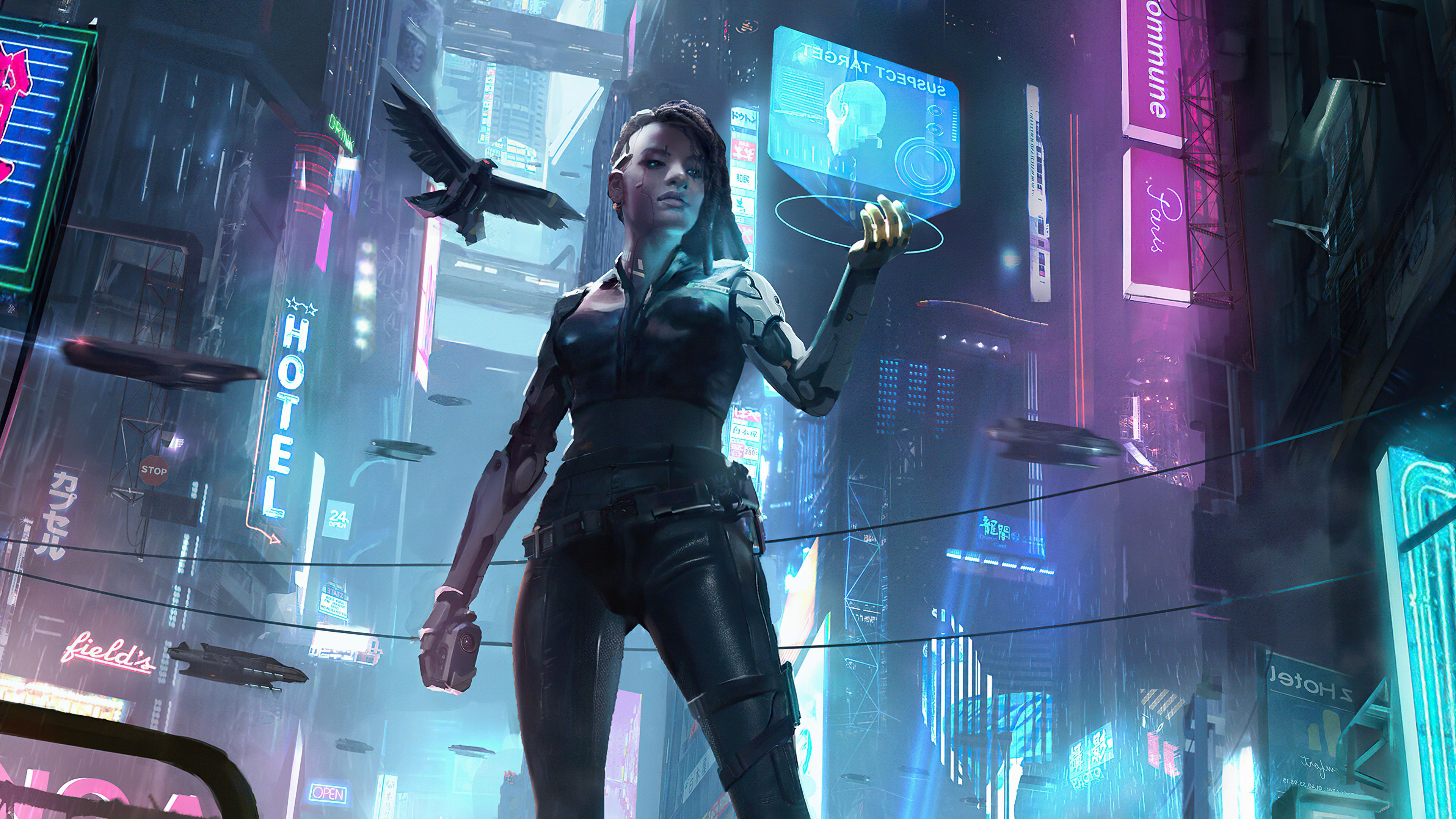 Cyborg Futuristic Cyberpunk Girl Wallpaper, HD Artist 4K Wallpaper, Image, Photo and Background