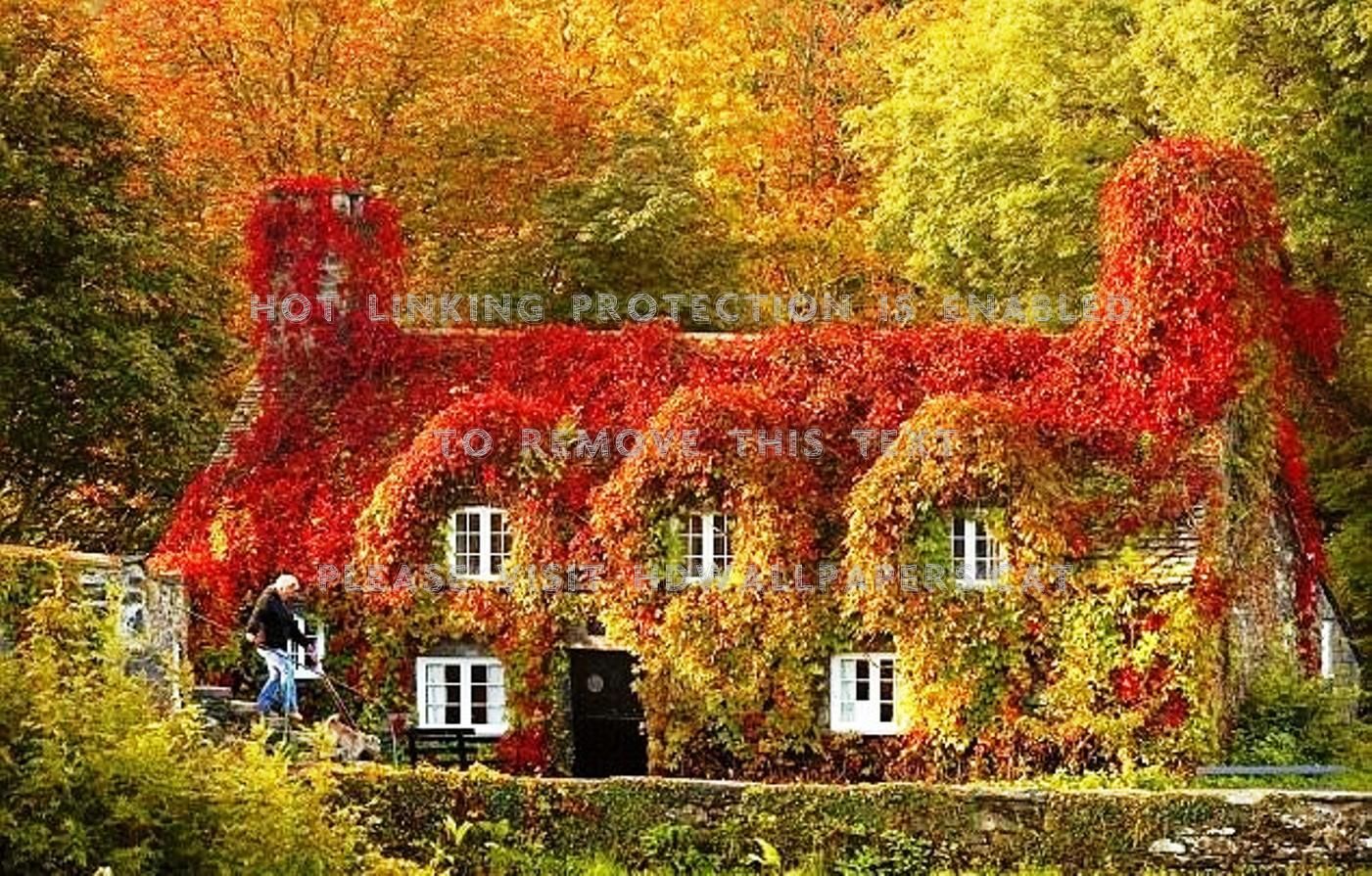 welsh village autumn wales fall houses