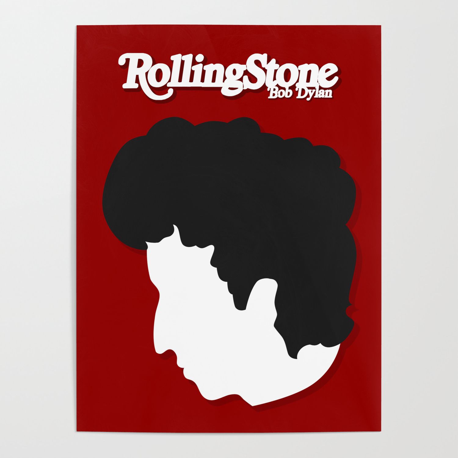 Bob Dylan, Minimalist Rolling Stone Magazine Cover Poster