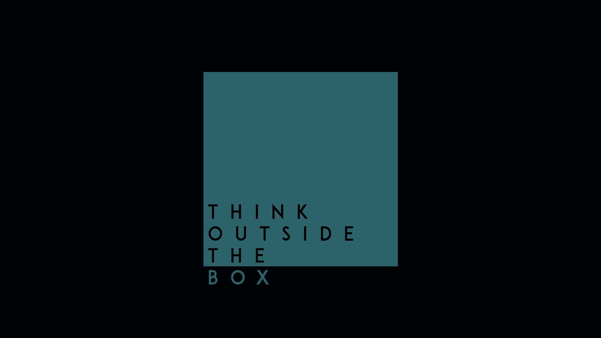 Minimalist Wallpaper • Think Outside The Box wallpaper, simple background, motivational, quote • Wallpaper For You The Best Wallpaper For Desktop & Mobile