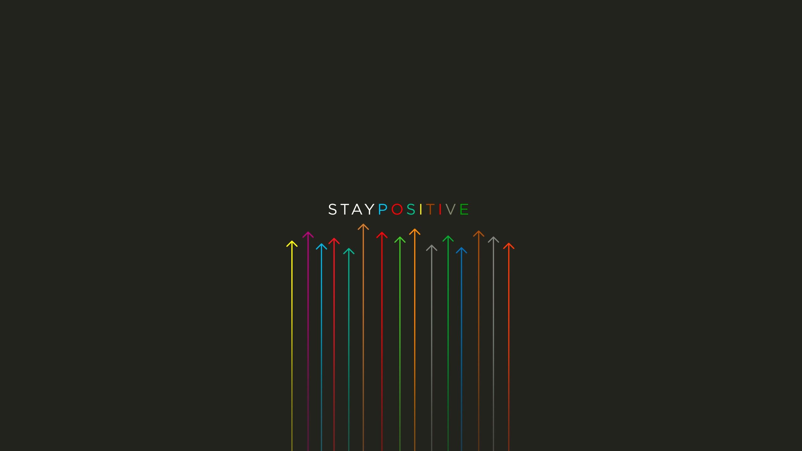 Desktop Wallpaper Stay Positive, Minimal, Quotes, Artwork, HD Image, Picture, Background, 4lvvre