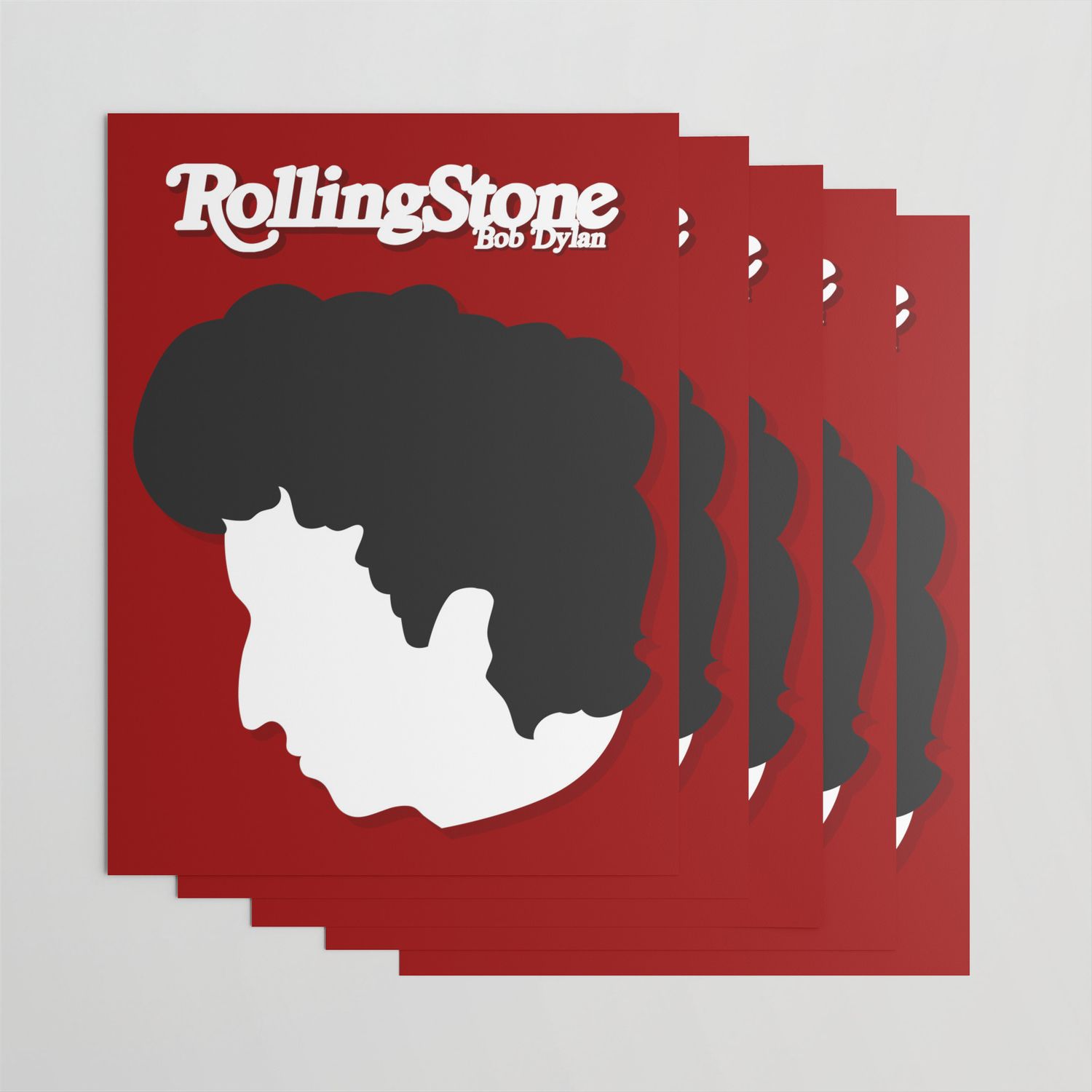 Bob Dylan, Minimalist Rolling Stone Magazine Cover Wrapping Paper