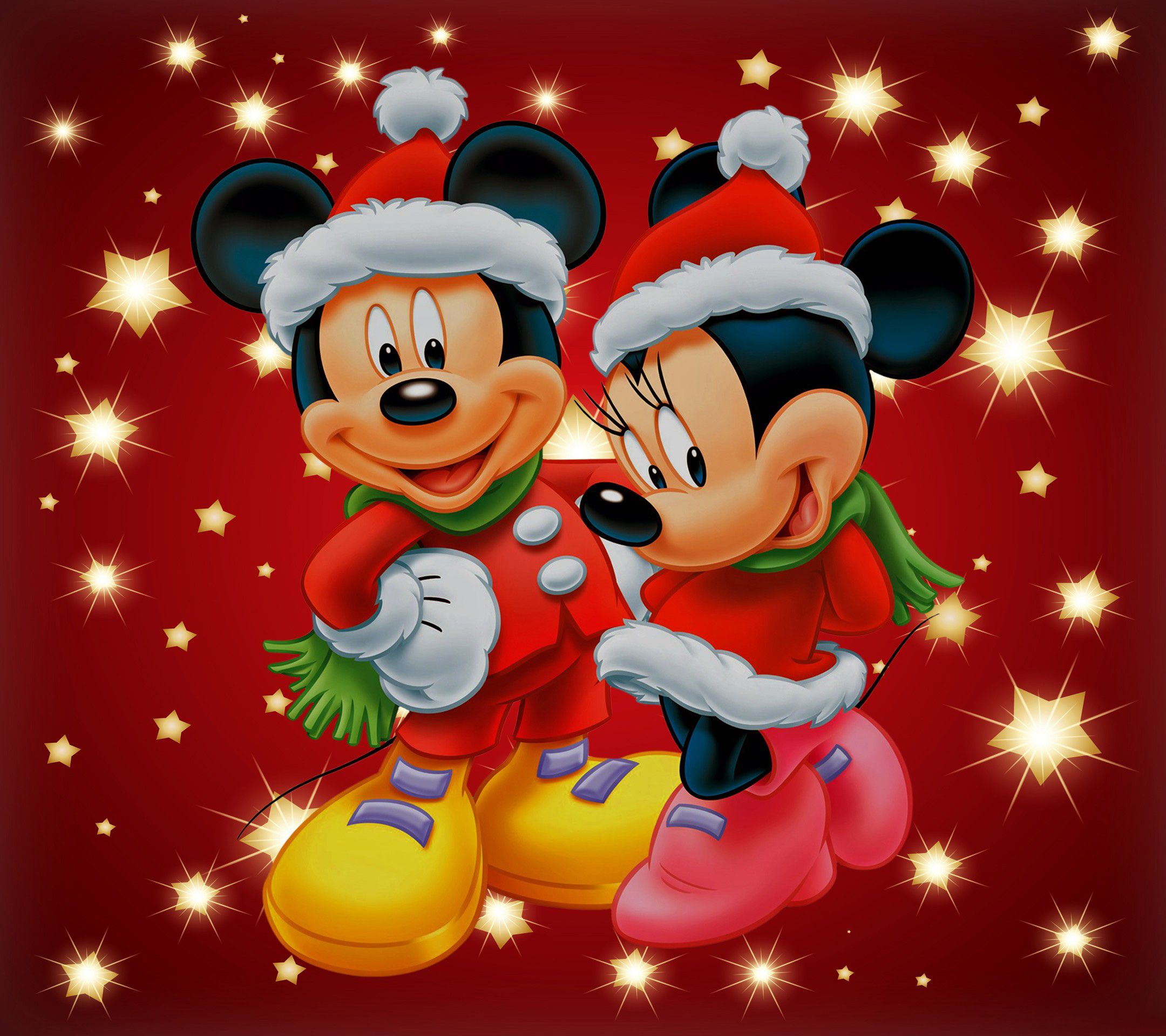 Printable mickey mouse christmas wallpaper