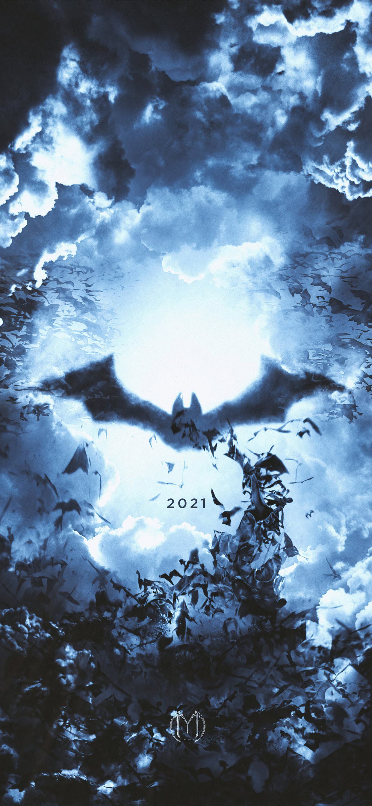the batman logo 2021 iPhone 11 Wallpaper Free Download