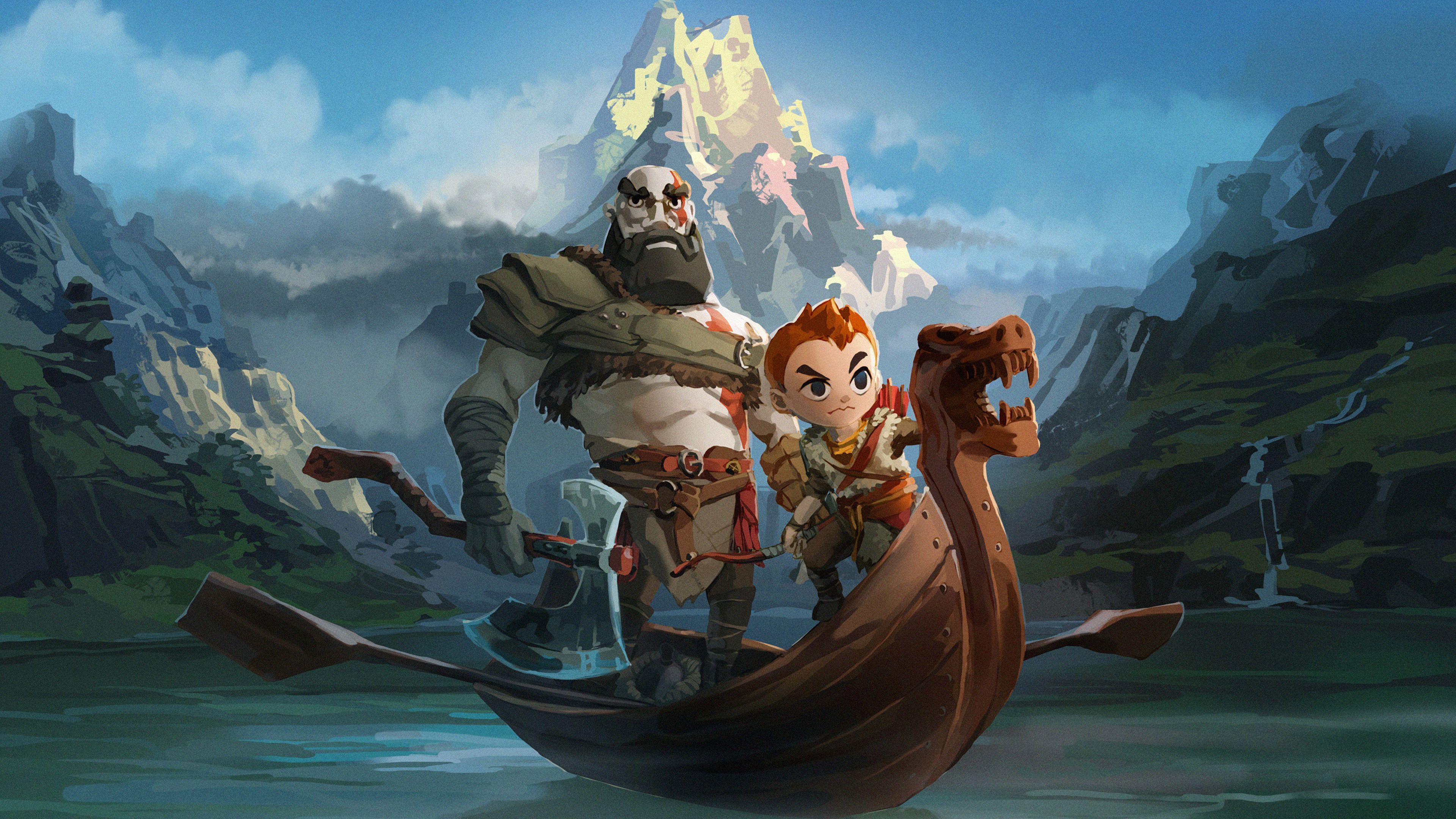 Wallpaper 4k Kratos And Atreus God Of War Art 2018 Games Wallpaper, 4k Wallpaper, Atreus Wallpaper, Wallpaper, Games Wallpaper, God Of War 4 Wallpaper, God Of War Wallpaper, Hd Wallpaper, Kratos Wallpaper, Ps