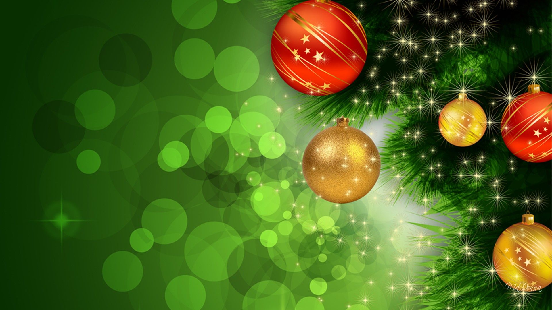 Christmas Red And Green Wallpaper