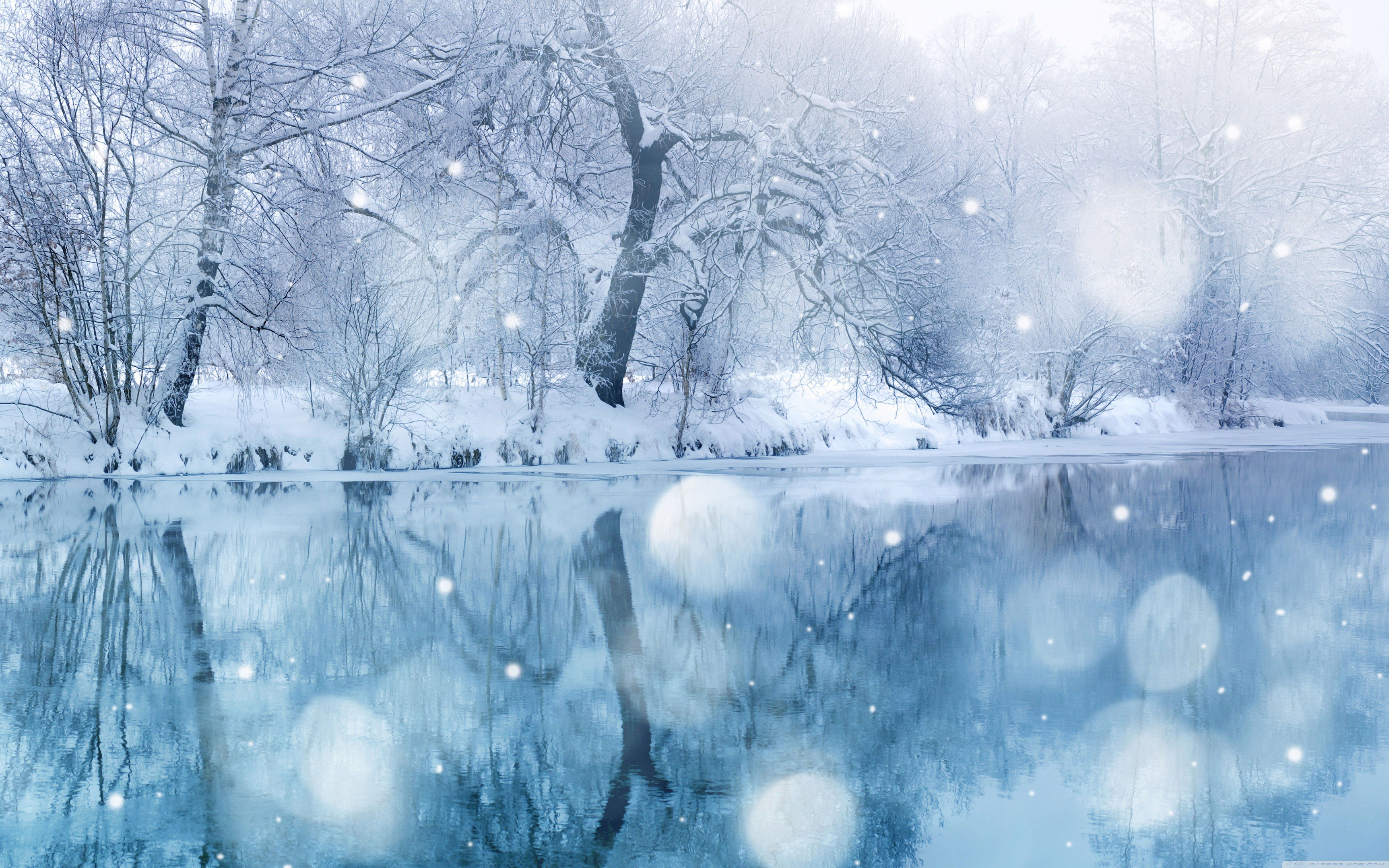 falling snow wallpaper