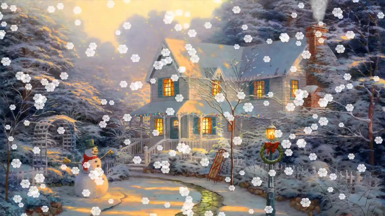 falling snow wallpaper animated