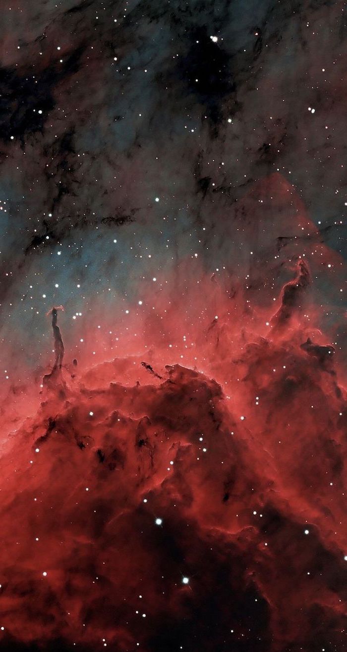 Dark Aesthetic Of Galaxy In Red Black And Grey Space Wallpaper Hd Sky Filled With Stars. Cool Galaxy Wallpaper, Space Phone Wallpaper, Nebula Wallpaper