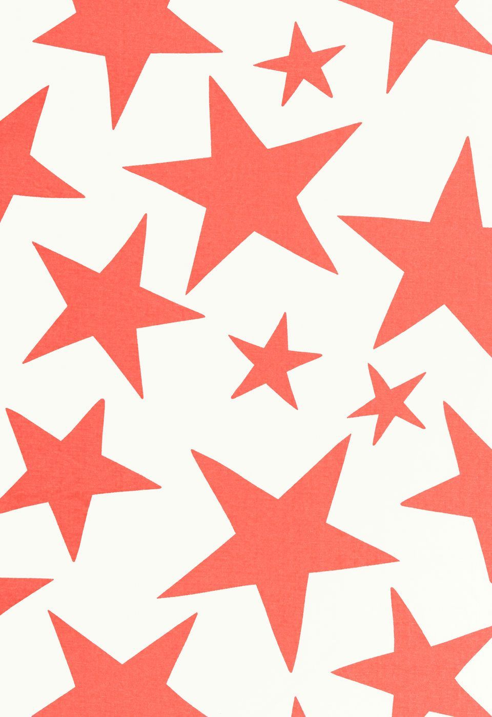 Fabric. Star in Coral. Schumacher. Prints, Print patterns, Collage background