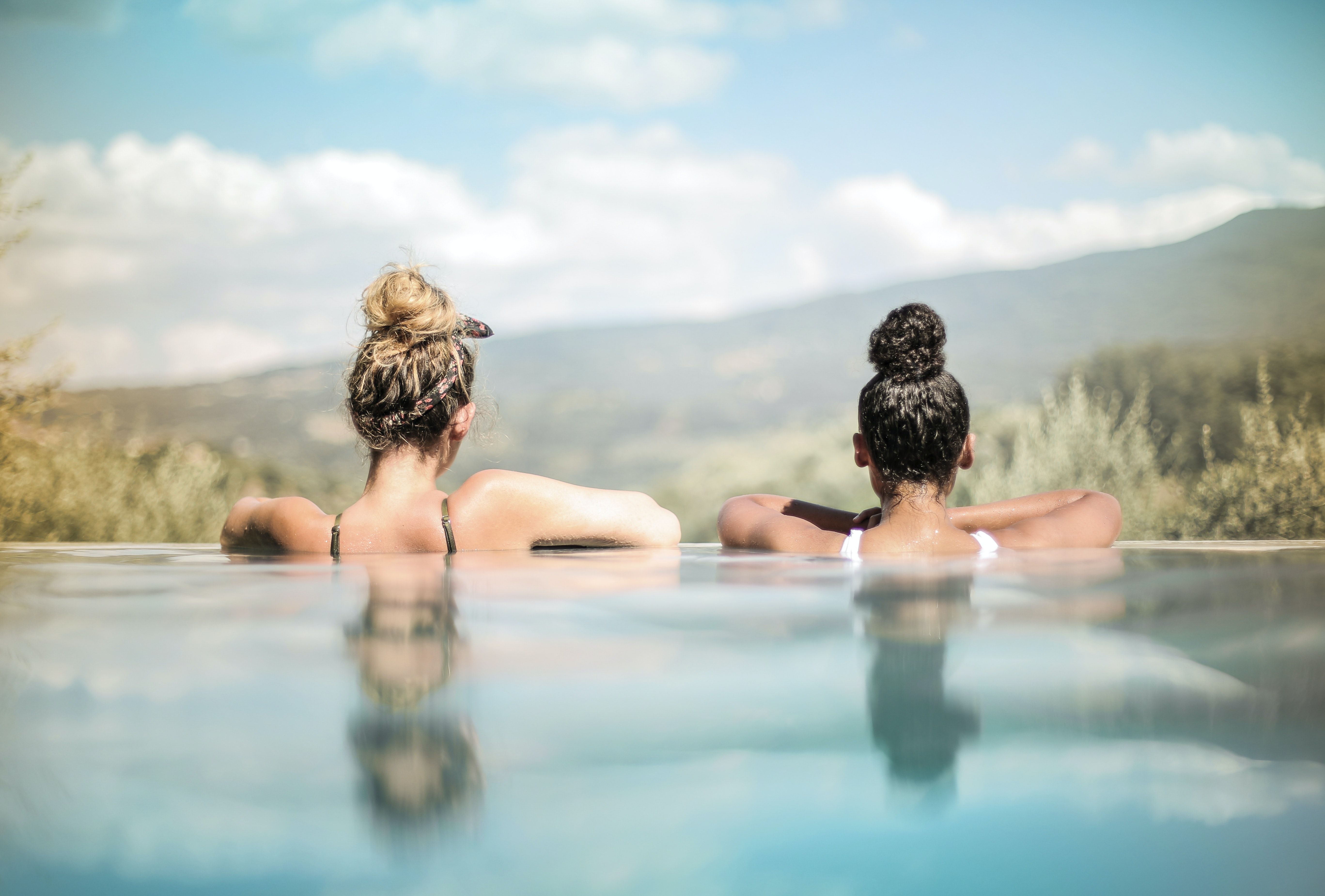 Two Women in Swimming Pool · Free