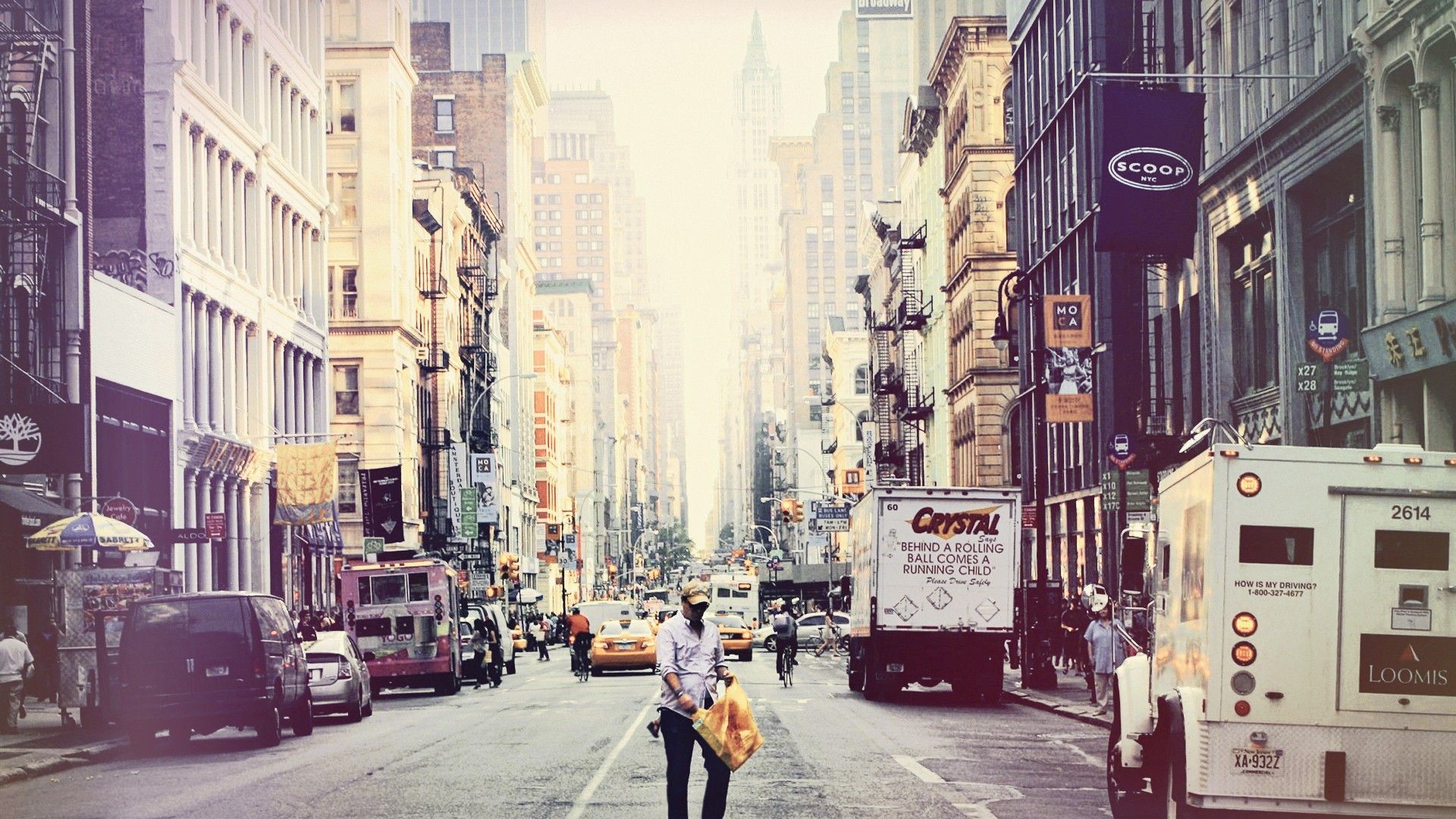 streets, vintage, buildings, New York City, towns, roads, cities wallpaper