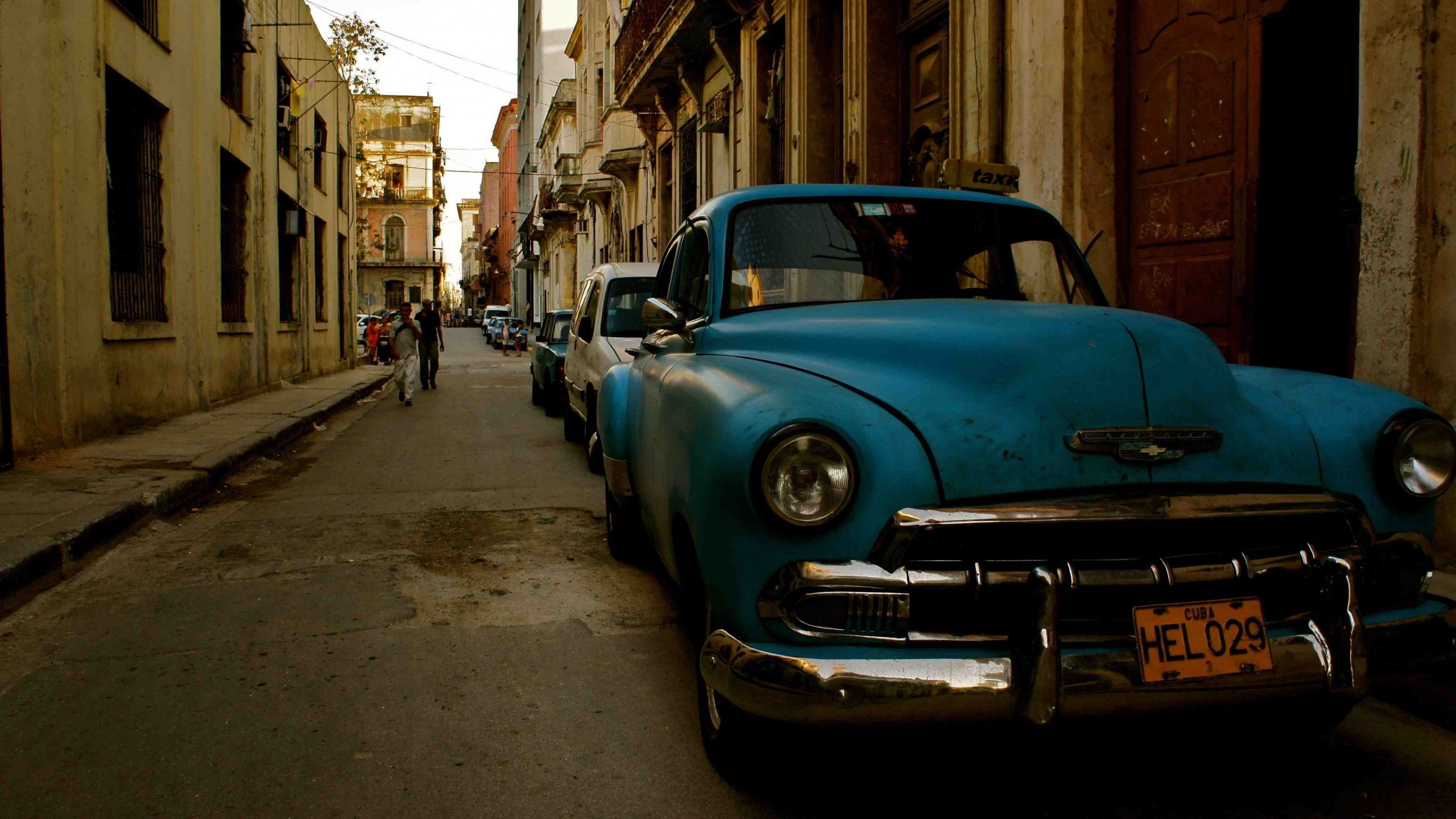 Wallpaper Vintage City Old Street Cuba Car Landscape Nature HD