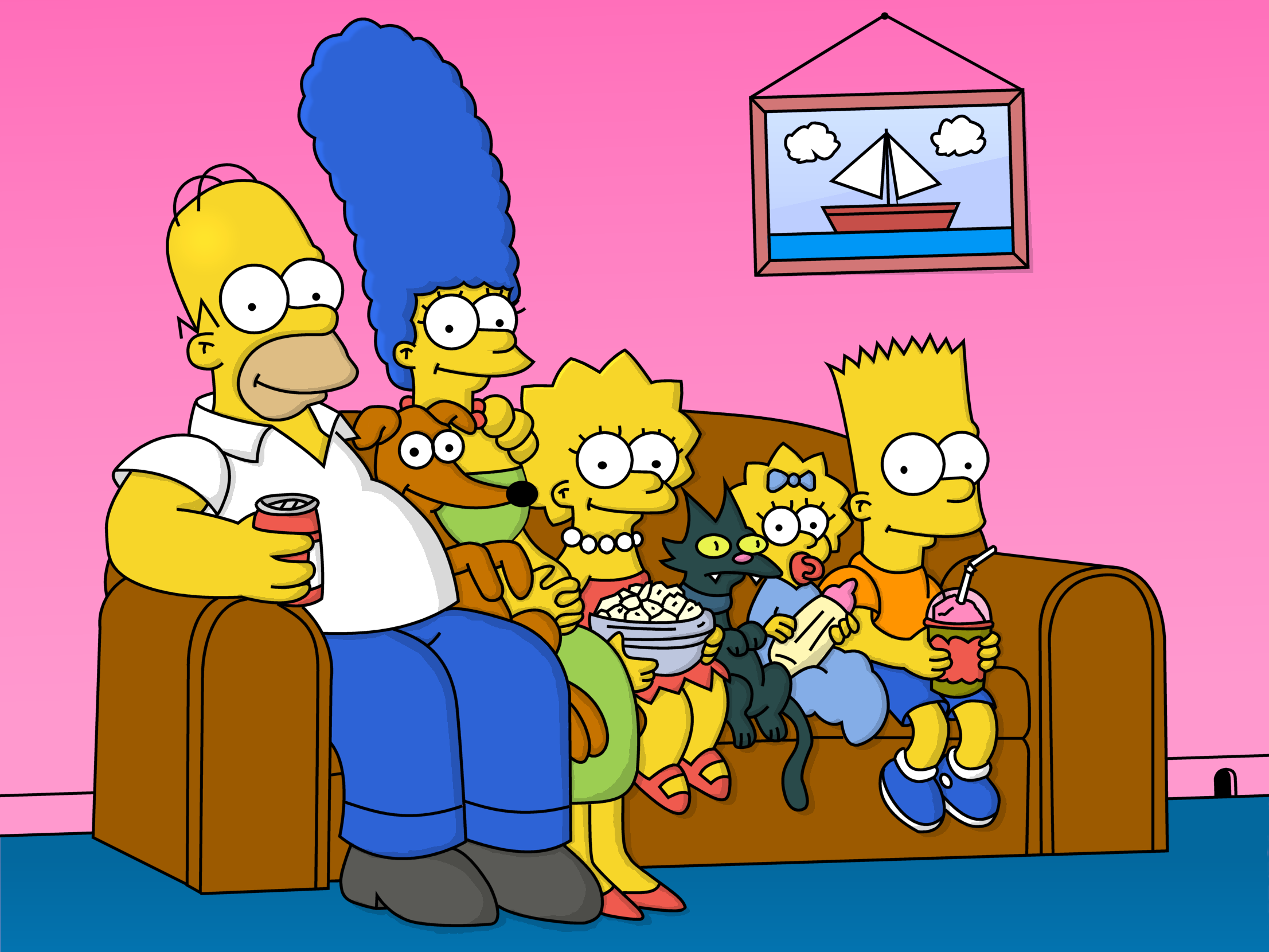 The Simpsons Family Wallpaper Image for MacBook