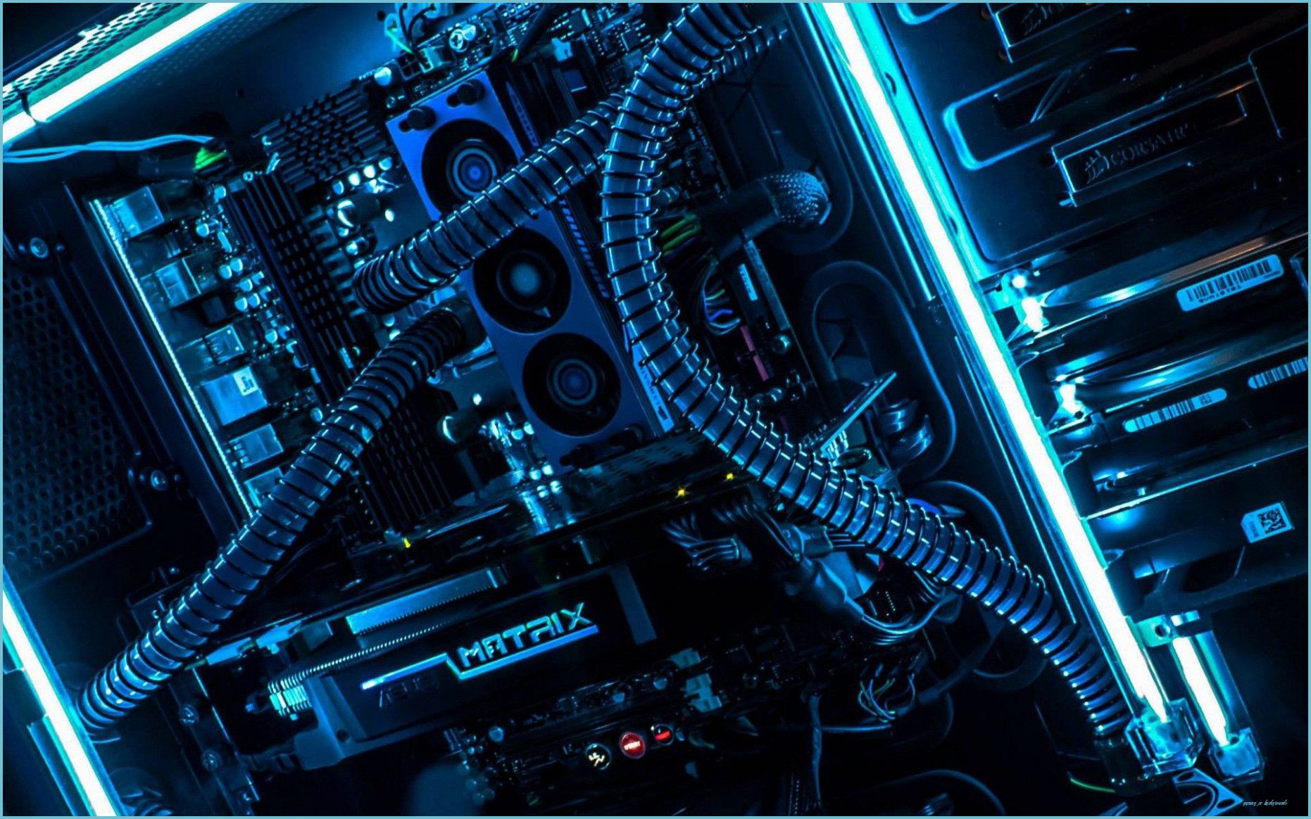 Blue Gaming PC Wallpaper Free Blue Gaming PC Background pc background