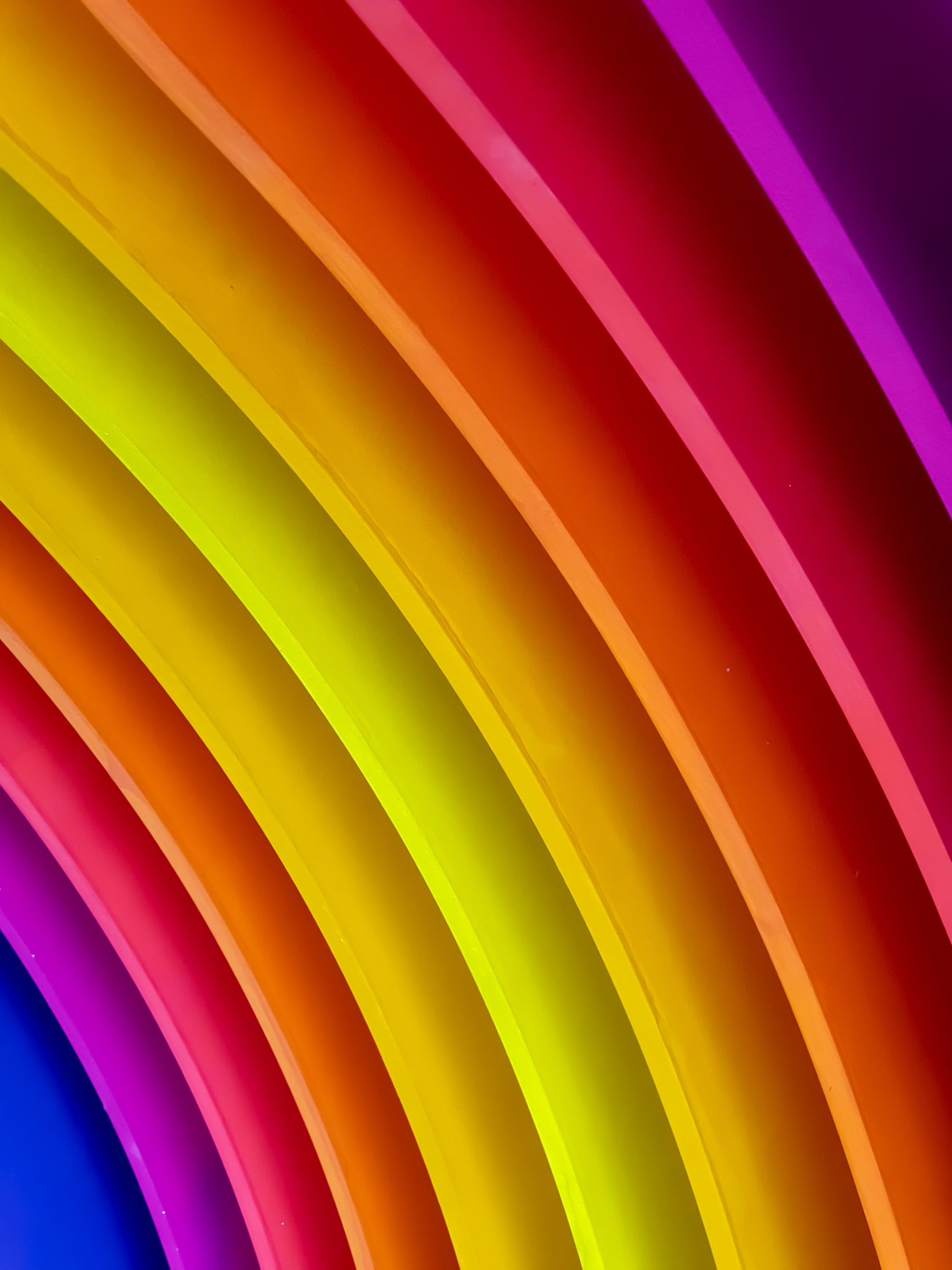 Neon Rainbow iPhone Wallpaper. The Best iOS 14 Wallpaper Ideas That'll Make Your Phone Look Aesthetically Pleasing AF