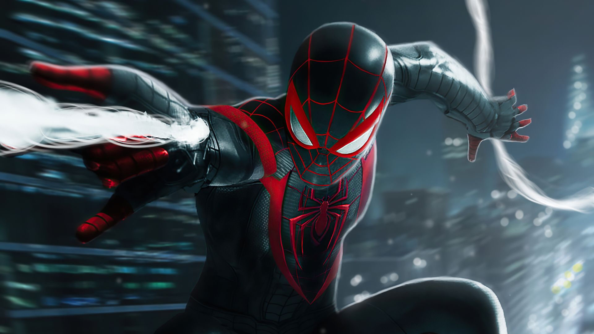 Miles Morales Spider Man Black Suit 1080P Laptop Full HD Wallpaper, HD Games 4K Wallpaper, Image, Photo And Background