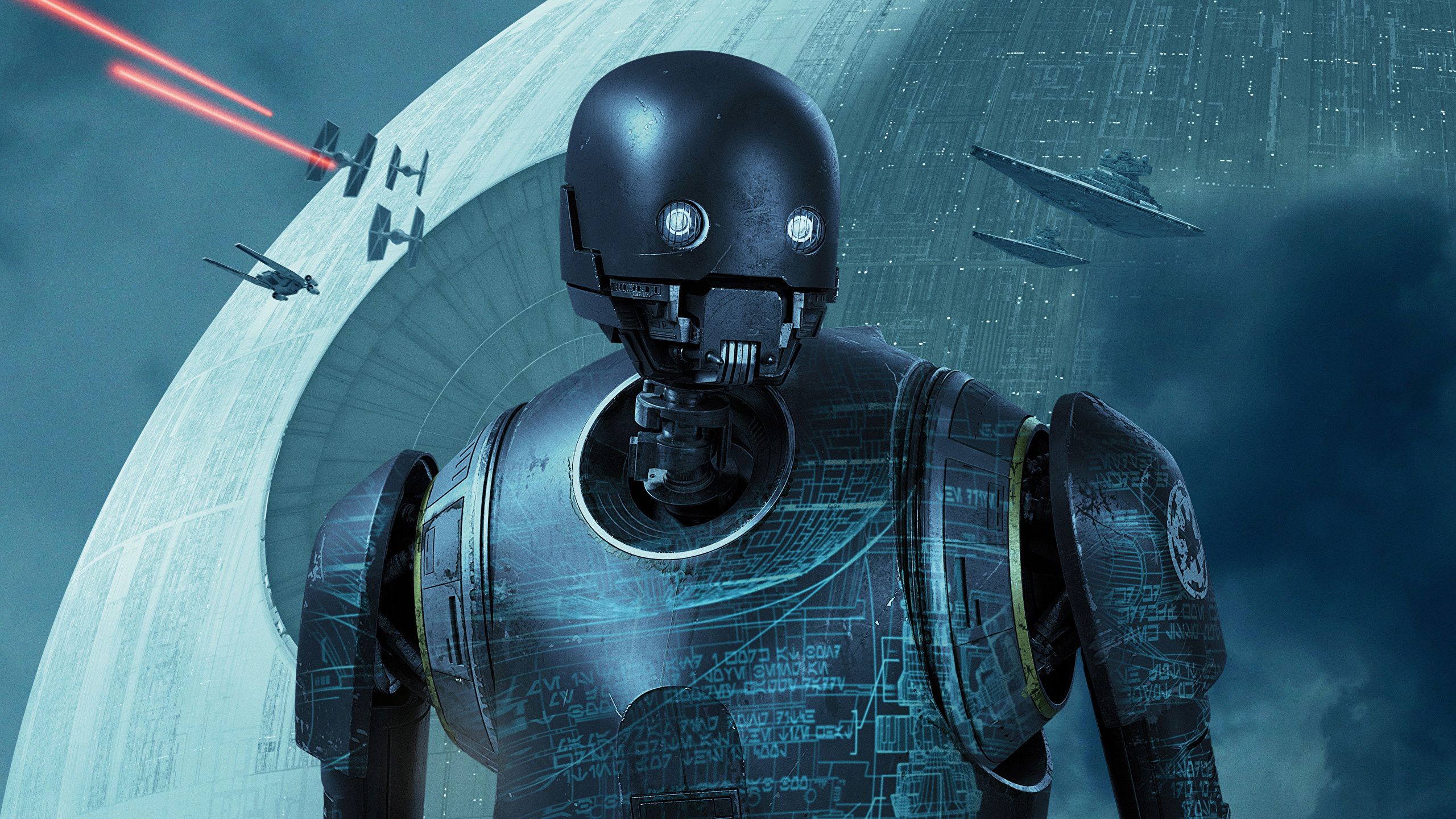 Wallpaper Rogue One: A Star Wars Story Robot K 2SO Movies 2560x1440