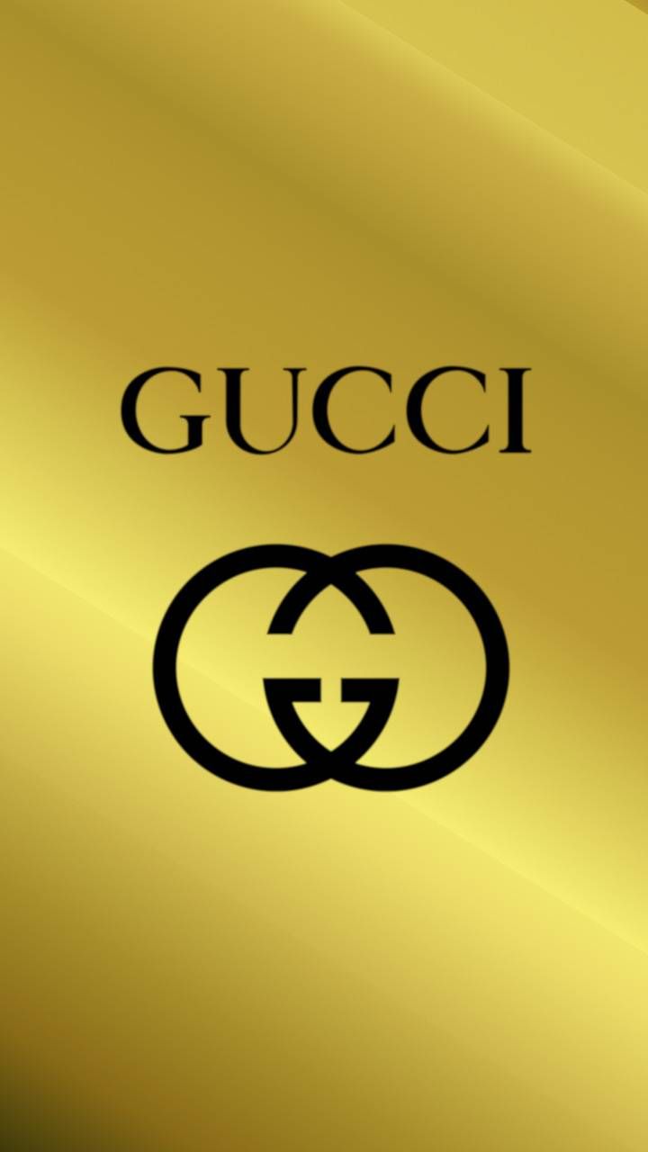 Golden Gucci Logo wallpaper