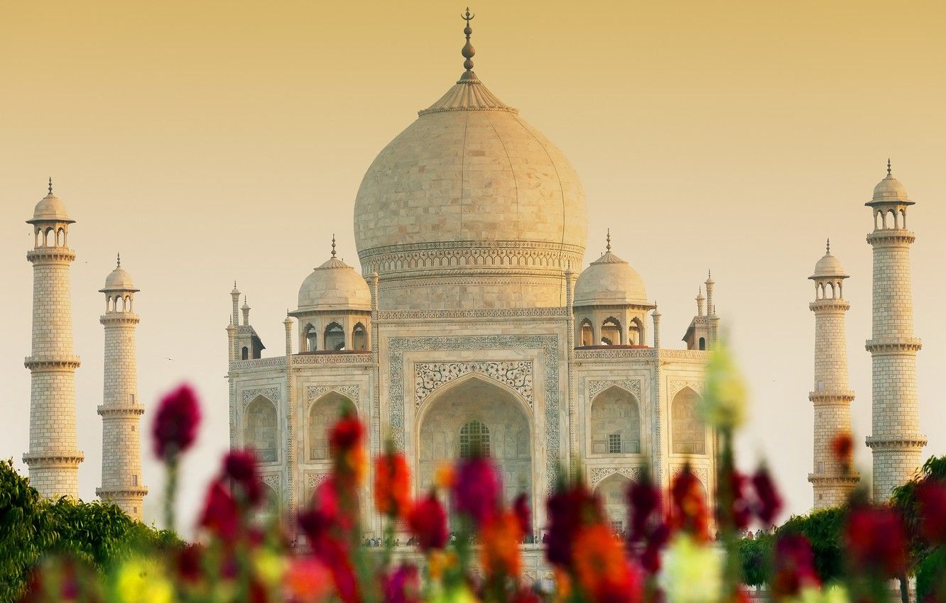 Wallpaper castle, India, monument, temple, Taj Mahal, The Taj Mahal, Agra, India, casstle, Uttar, Pradesh image for desktop, section город