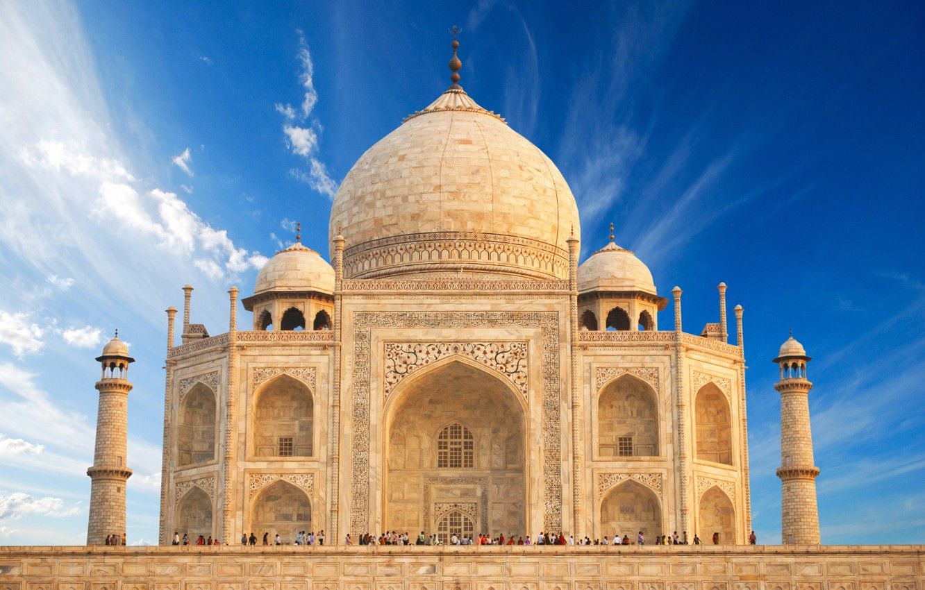 Wallpaper castle, India, monument, temple, Taj Mahal, The Taj Mahal, Agra, India, casstle, Uttar, Pradesh image for desktop, section город