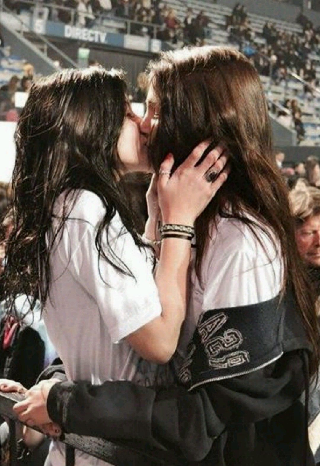 Lesbians kissing at sport stadium. Cute lesbian couples, Lesbians kissing, Lesbian girls