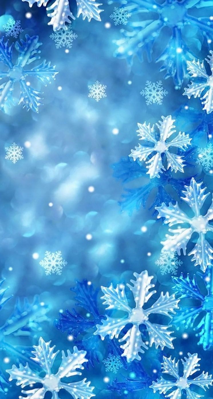 Blue Snowflakes iPhone Wallpaper. Frozen wallpaper, Winter wallpaper, Cute christmas wallpaper