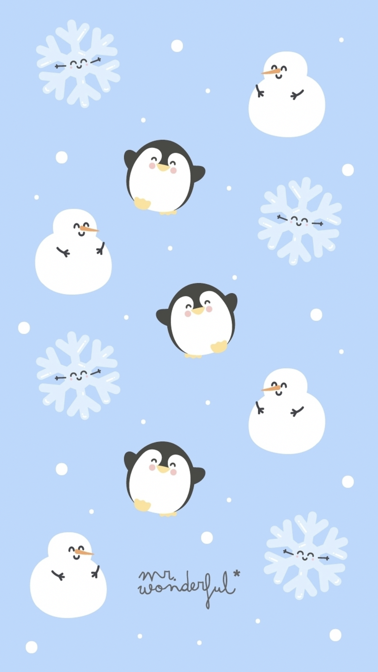 Cute Christmas Penguin Wallpaper
