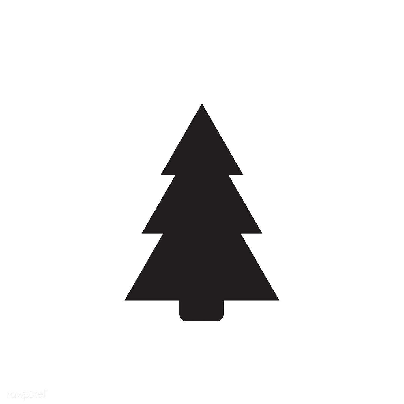 Christmas tree icon on white background. free image. Tree icon, Vector free, White background