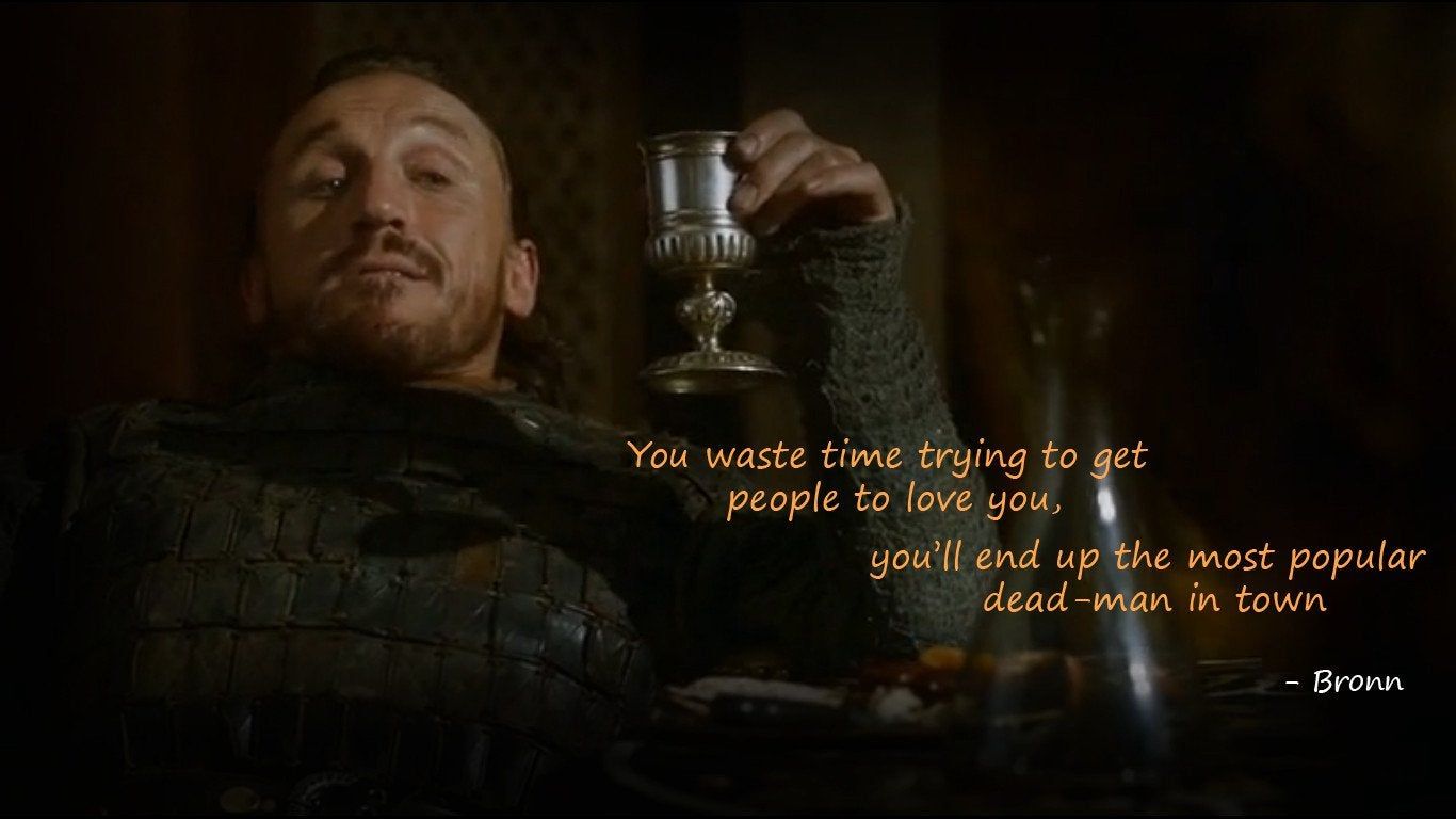 No Spoilers My Favorite Bronn Quote Thus Far