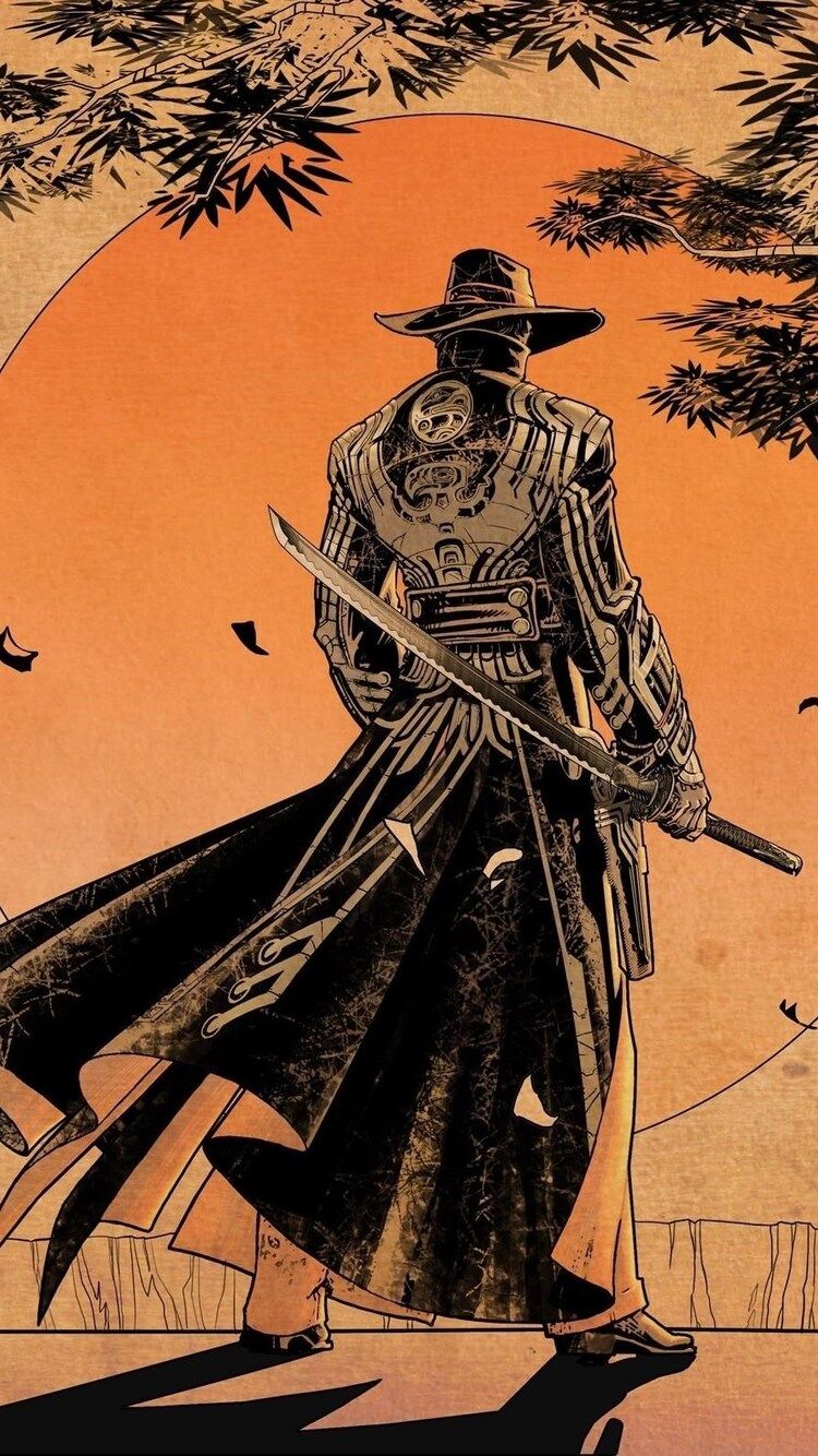 samurai art cool wallpaper iphone