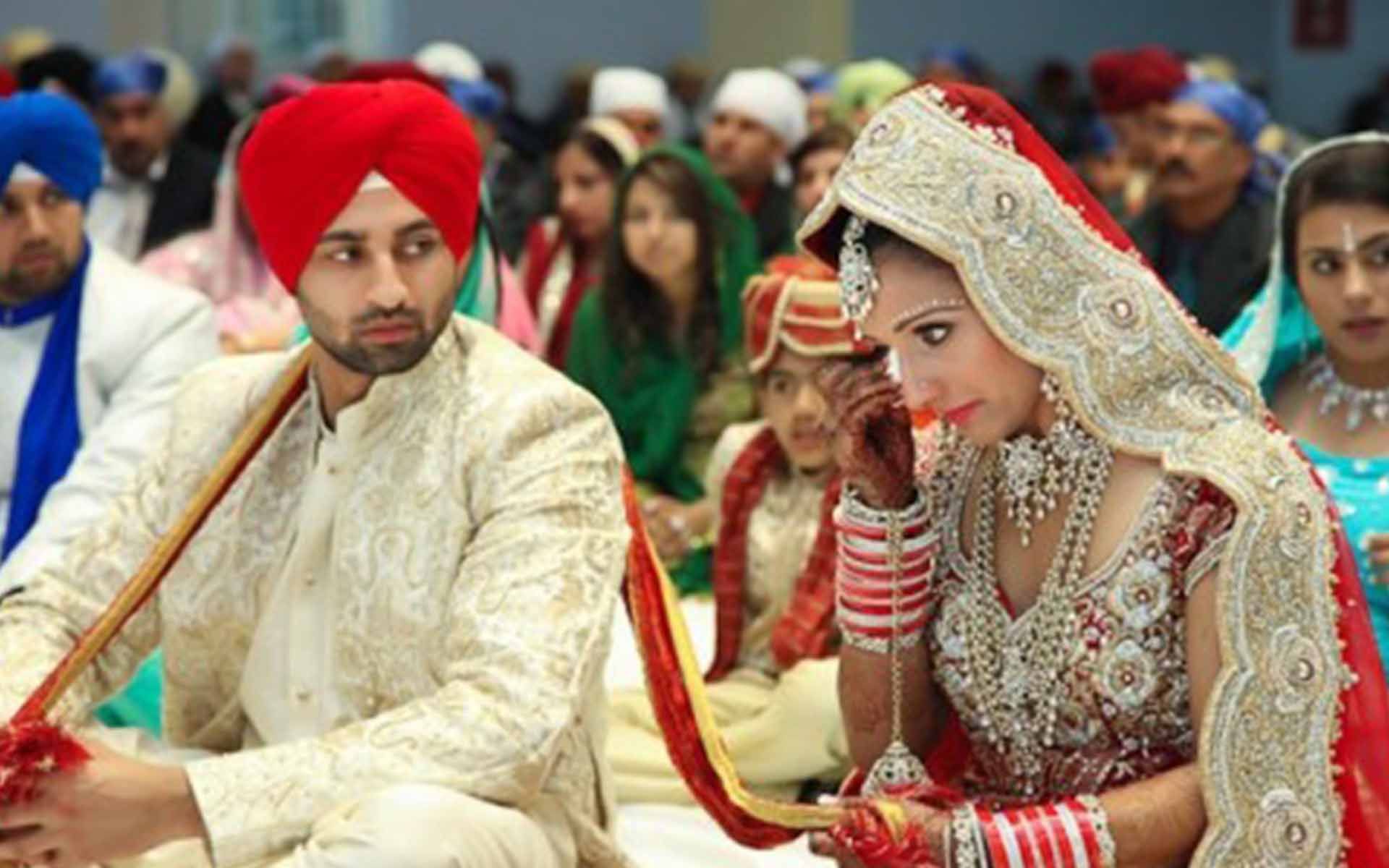 Punjabi Wedding Couple HD Pics Bride And Groom Wallpaper & Background Download